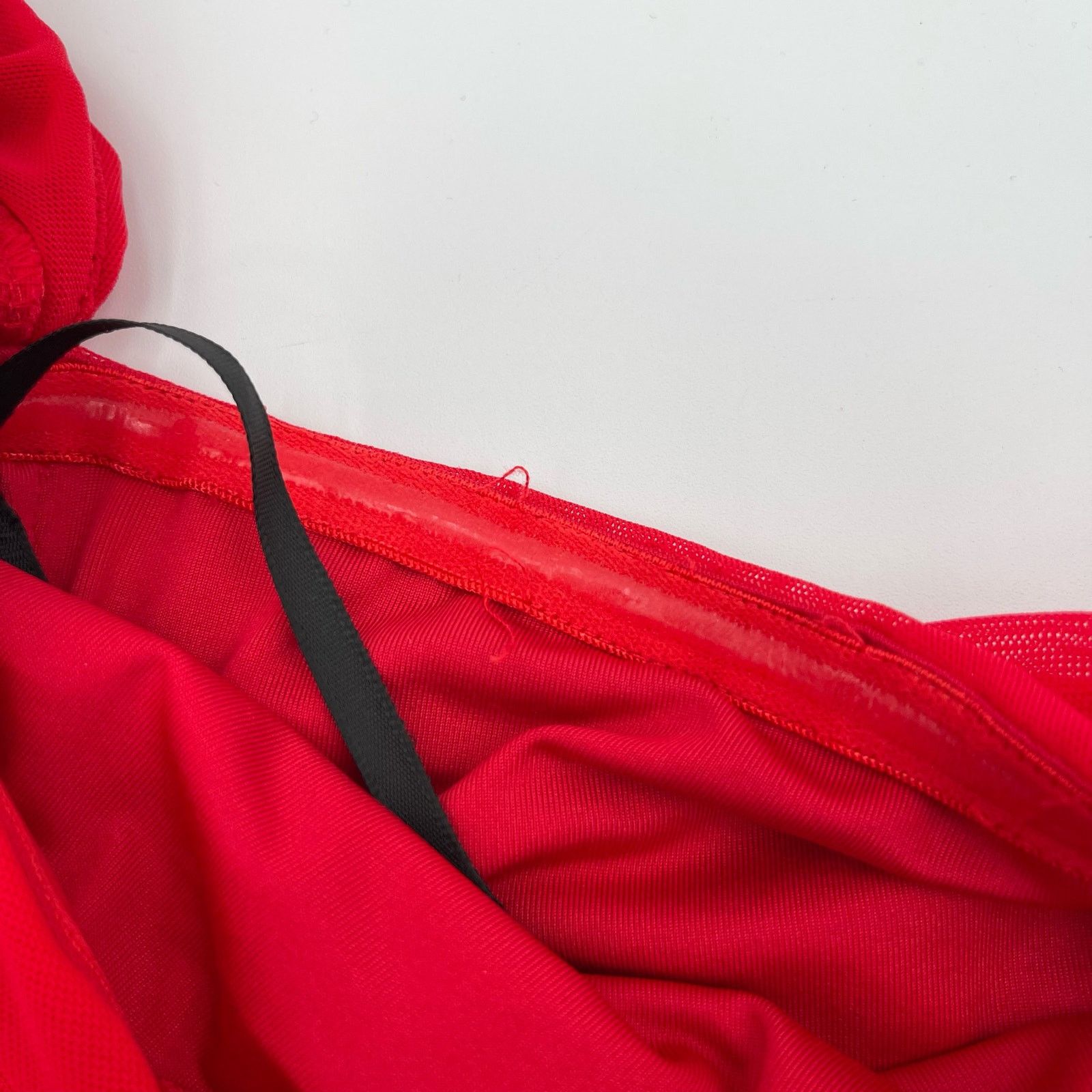 Other Majorelle | Elise Cherry Red Mesh Ruched Midi Dress S Size S / US 4 / IT 40 - 8 Thumbnail