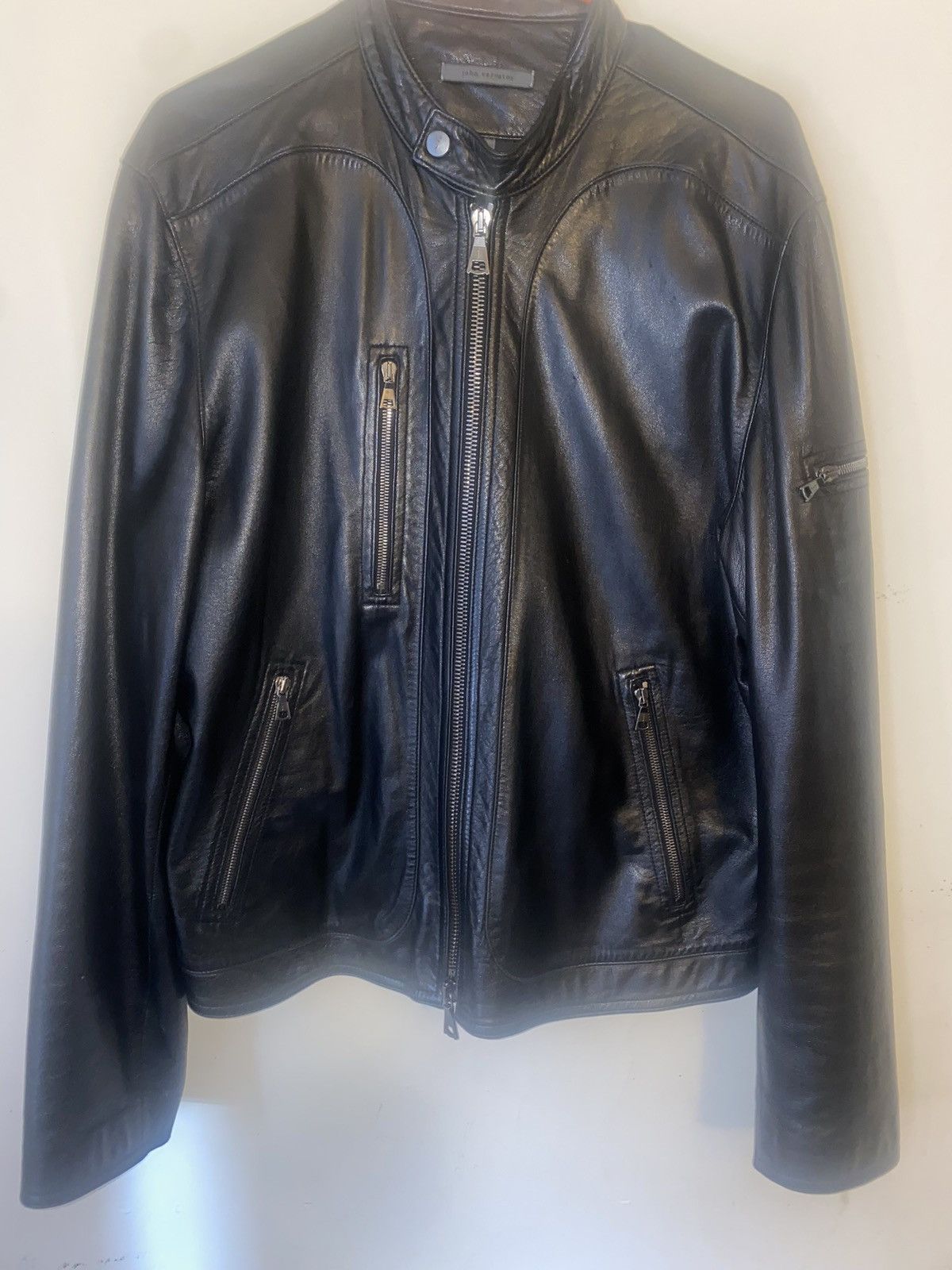 John Varvatos John Varvatos 2k Rock Star Black Leather Jacket Size US L / EU 52-54 / 3 - 5 Thumbnail