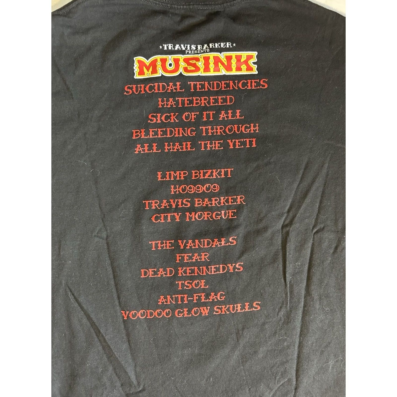 Barker Nike Music Musink Travis Barker T-Shirt Men XL Black Graphic Print Band Rock 2010s USA Size US XL / EU 56 / 4 - 6 Thumbnail