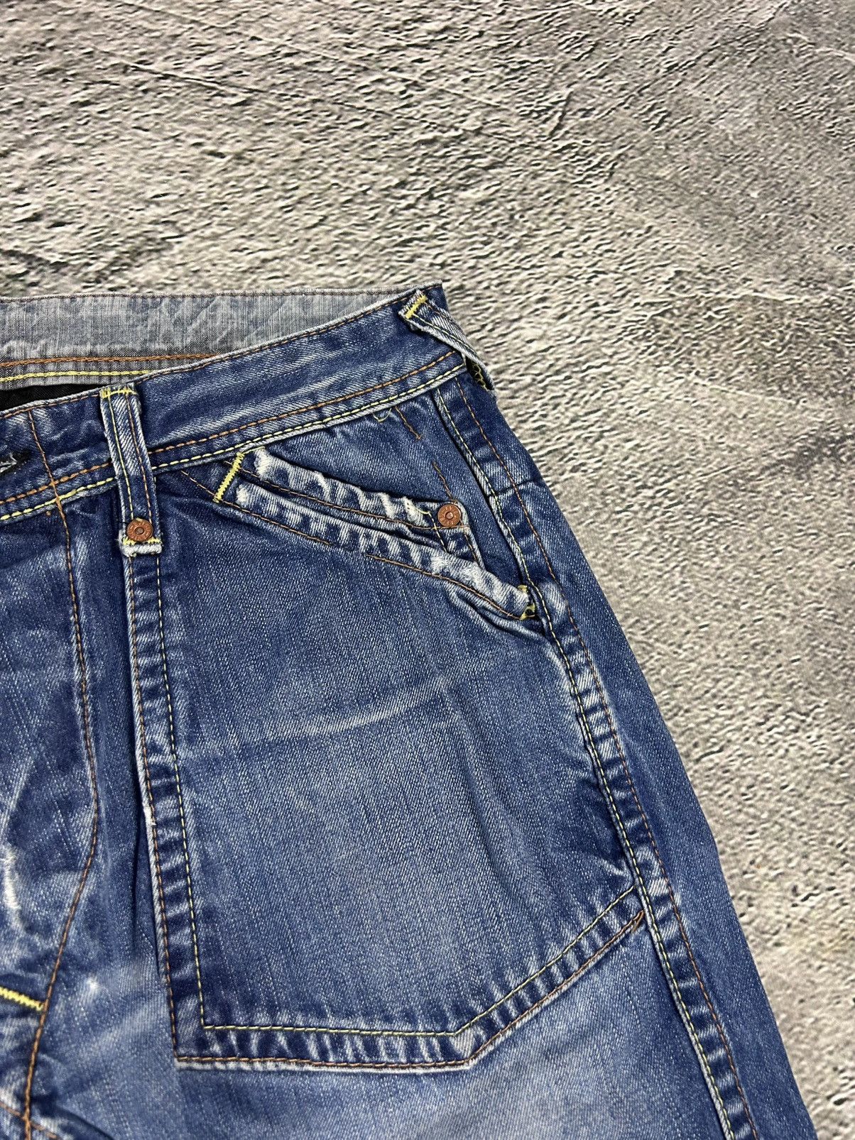 Evisu Evisu EU ED jeans vintage denim pants cargo navy blue Y2K Size US 29 - 8 Thumbnail