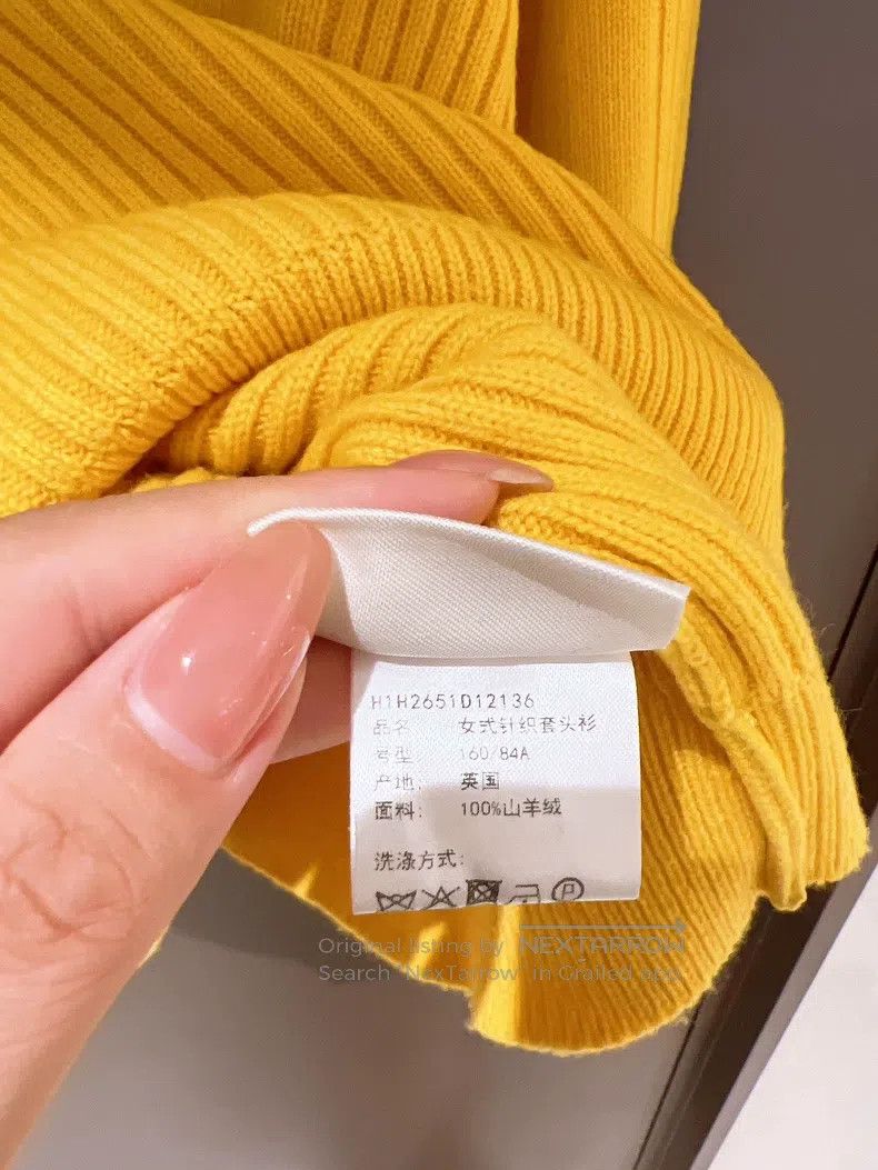 Hermes Hermes Yellow Loose Cashmere Knit Sweater Size XS / US 0-2 / IT 36-38 - 9 Thumbnail
