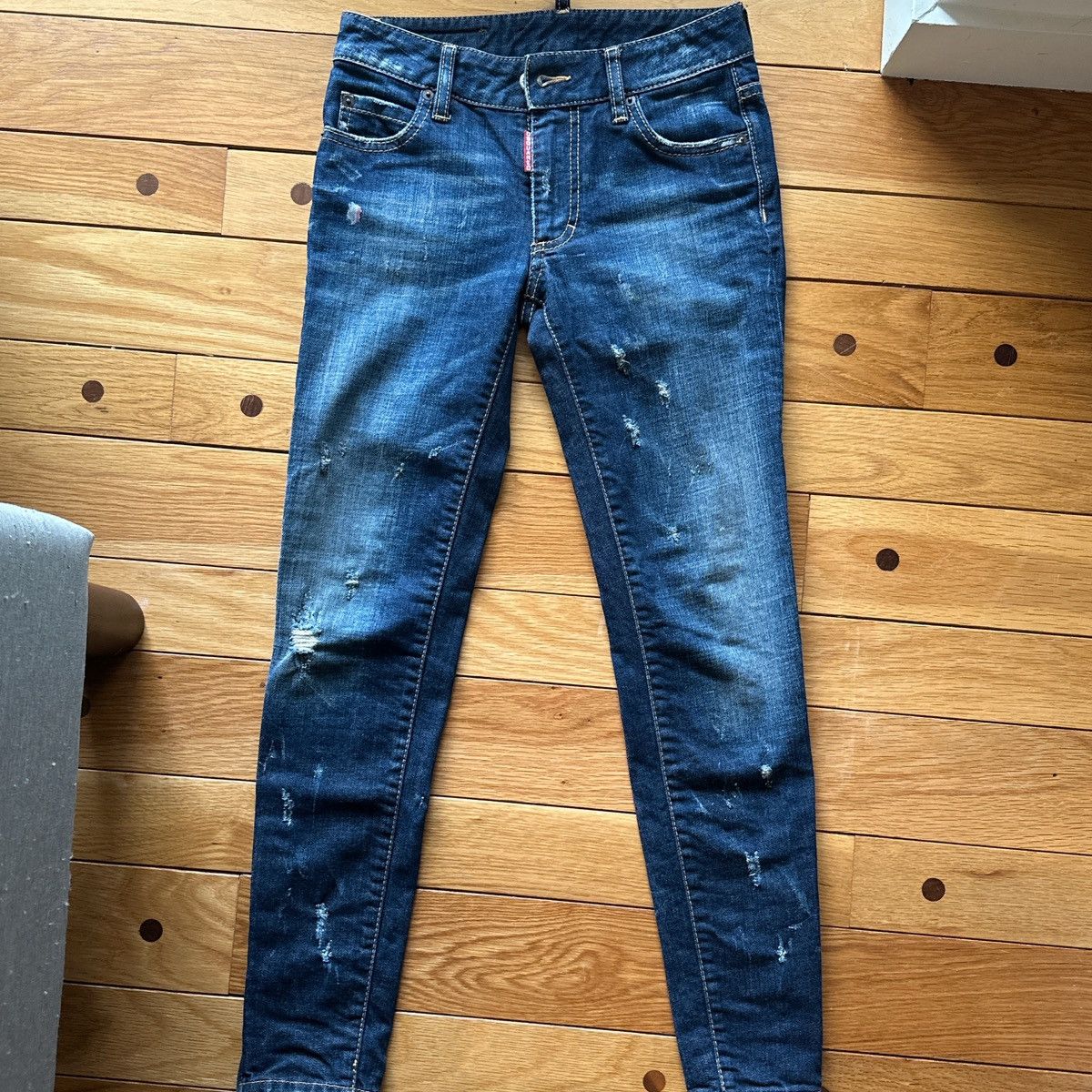 Dsquared2 Vintage Y2K Low Waisted Dsquared2 Zipper leg Skinny jeans Size 25" / US 0 / IT 36 - 4 Thumbnail