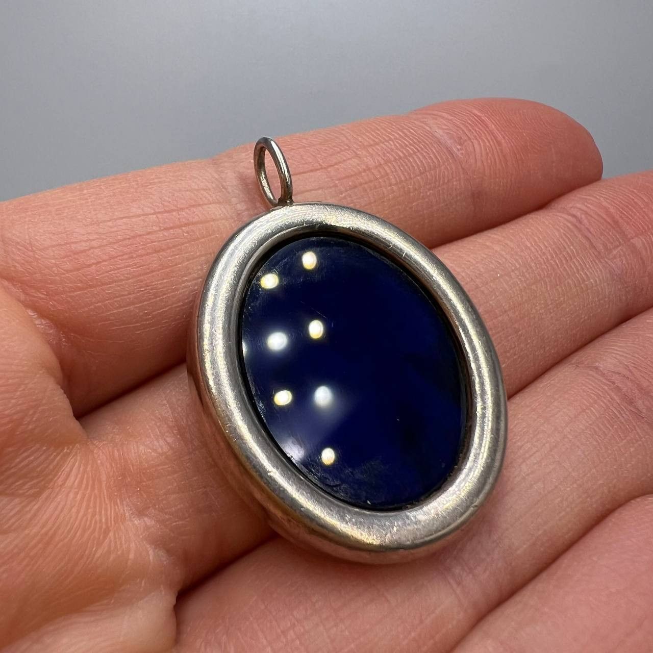 Vintage Vintage Pendant Sterling Silver 925 Fluorite Quartz Gemstone Size ONE SIZE - 4 Thumbnail