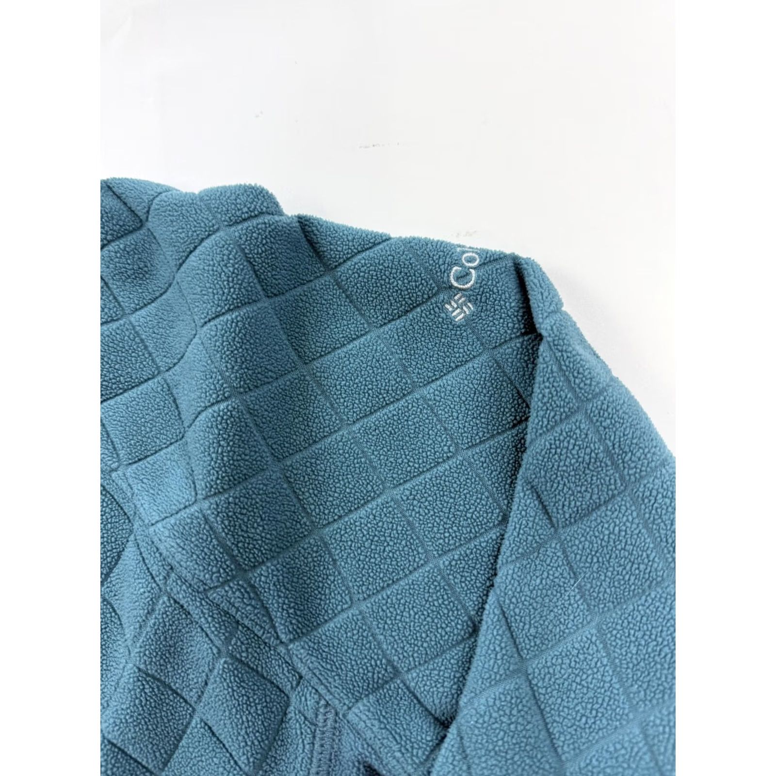 Vintage Columbia Womens 1X Blue Quilted Fleece 1/4 Zip Mock Neck Pullover Sweatshirt Size XL / US 12-14 / IT 48-50 - 4 Thumbnail