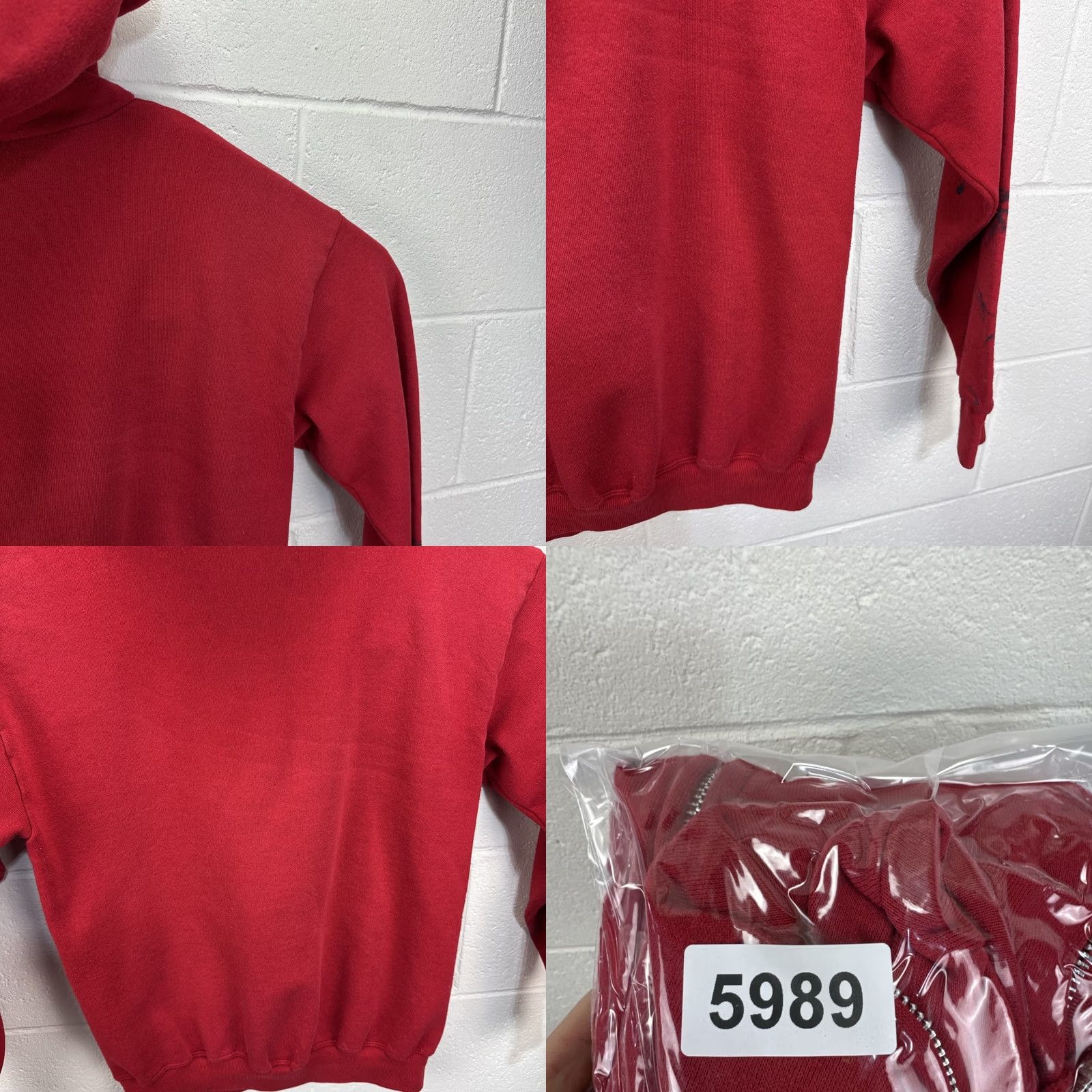 Disney VINTAGE Disney Mickey Mouse Zip Up Hoodie Red Large 80s Distressed Full Zip Hooded Graphic Print Men L Red Disney Character Fashions Retro Carton Size US L / EU 52-54 / 3 - 10 Thumbnail