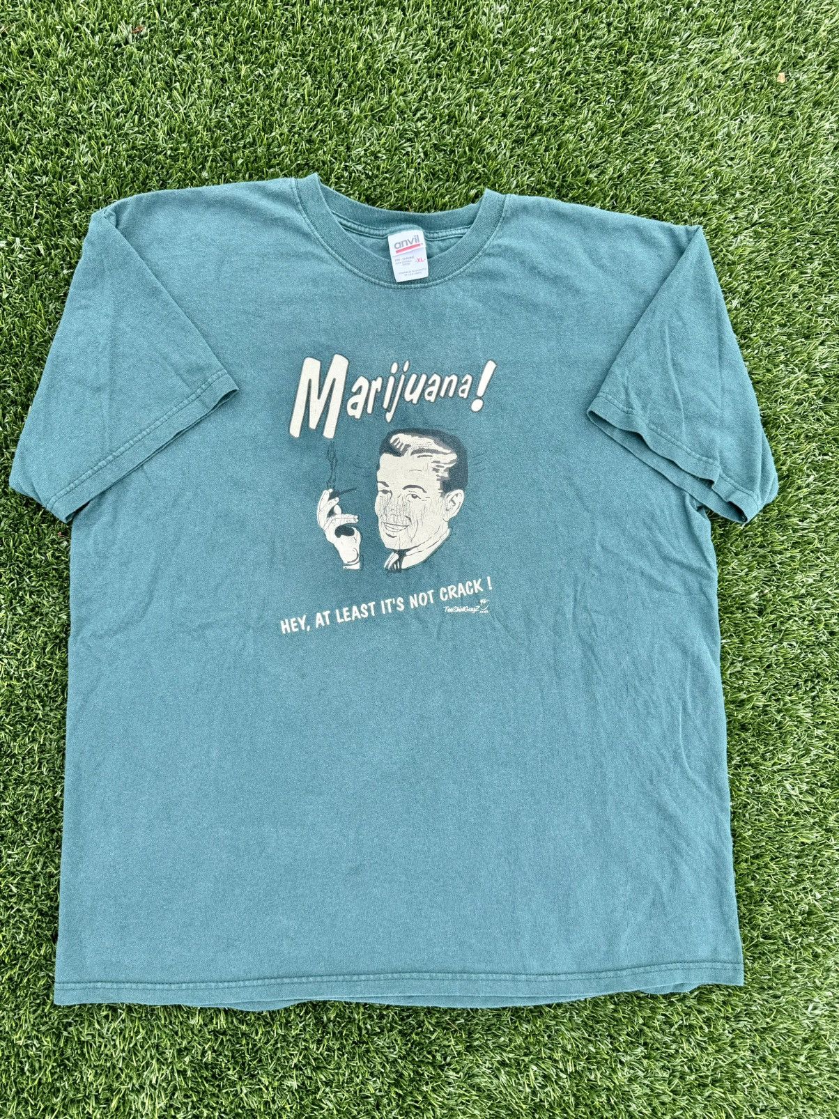 Rap Tees × Vintage Vintage Marijuana Weed Smoke Stoner 420 Humor T-Shirt Size US XL / EU 56 / 4 - 6 Thumbnail