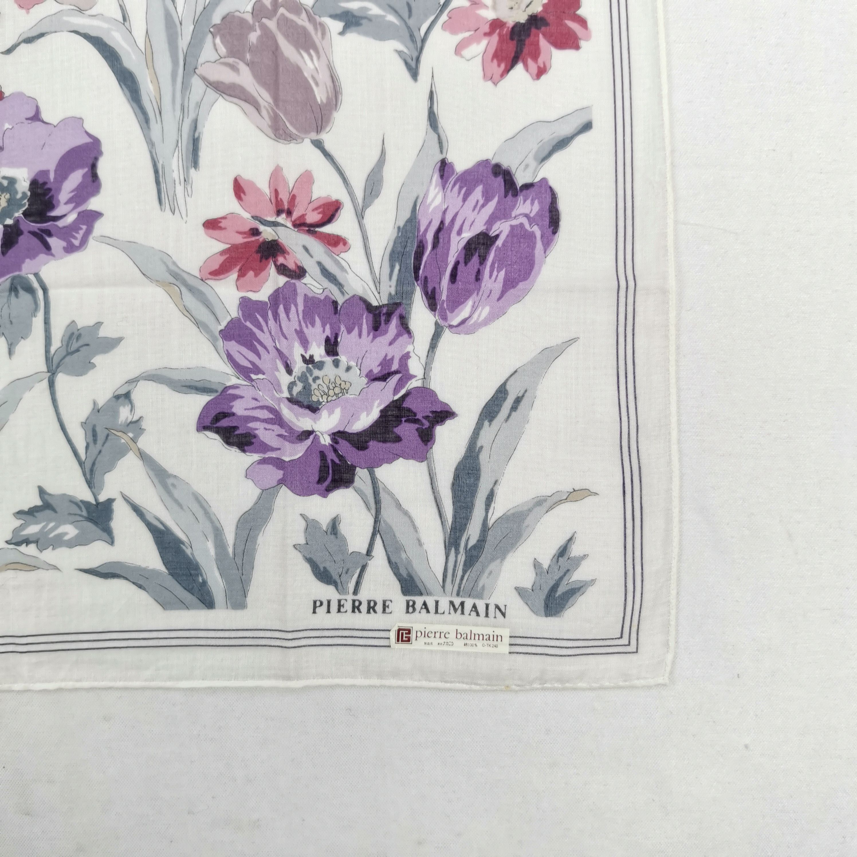 Japanese Brand Vintage Pierre Balmain Handkerchief Neckerchief Bandana Size ONE SIZE - 2 Thumbnail
