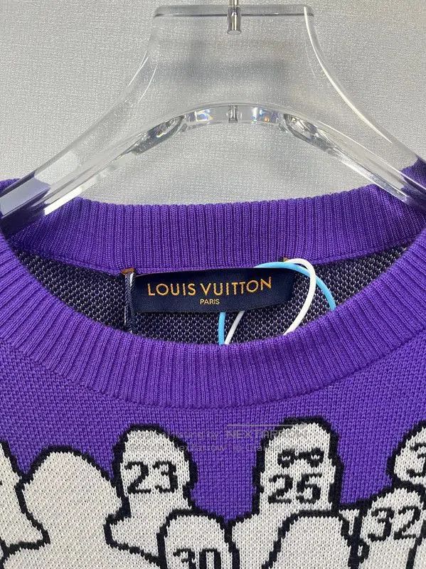 Louis Vuitton Louis Vuitton Purple Wool Knit Sweater . Size US XS / EU 42 / 0 - 4 Thumbnail