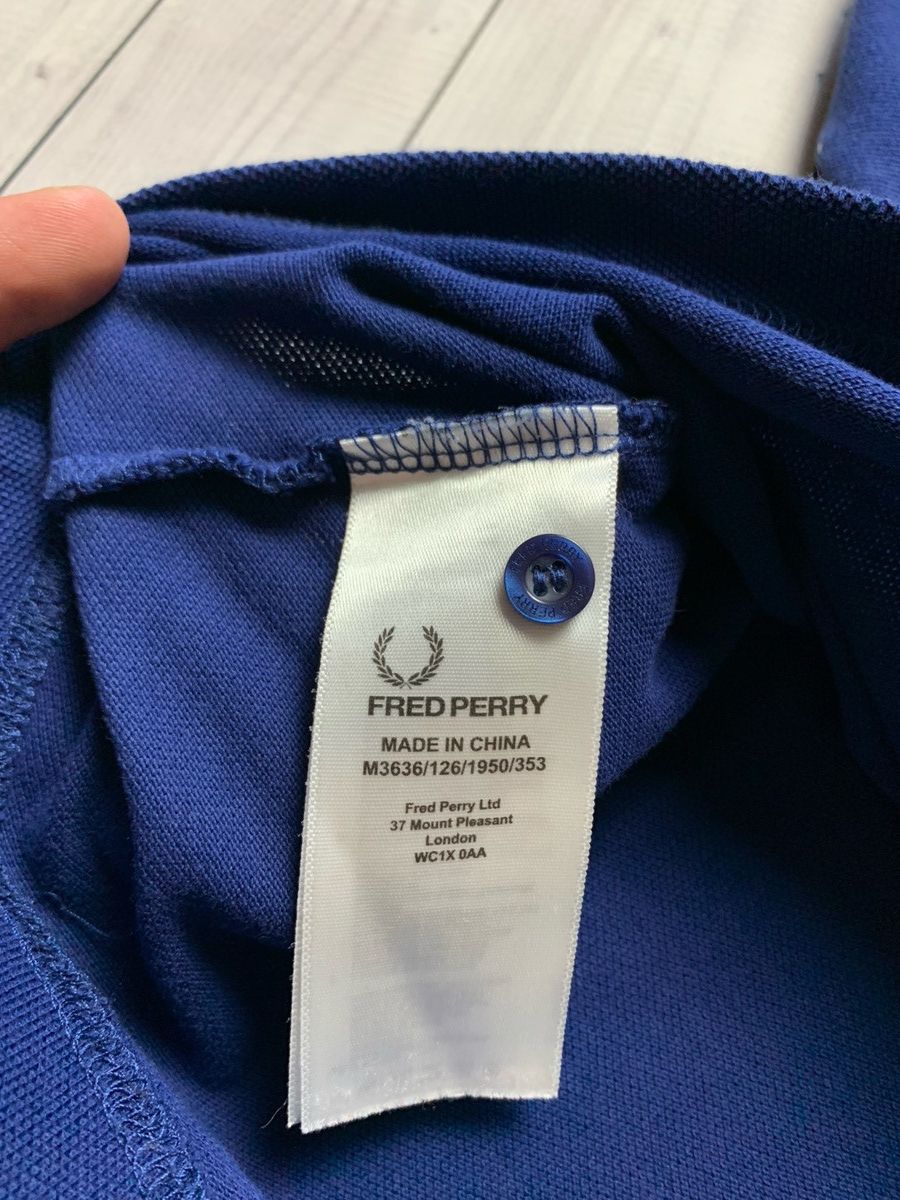 Fred Perry Fred Perry long sleeve polo shirt blue Size M Size US M / EU 48-50 / 2 - 7 Thumbnail