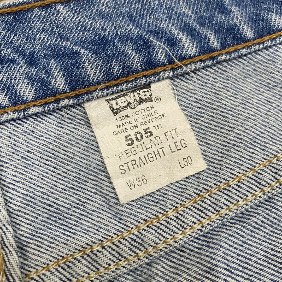 Levi's Vintage 90s Levi’s 505 Orange Tab Denim Jeans Size US 36 / EU 52 - 7 Thumbnail