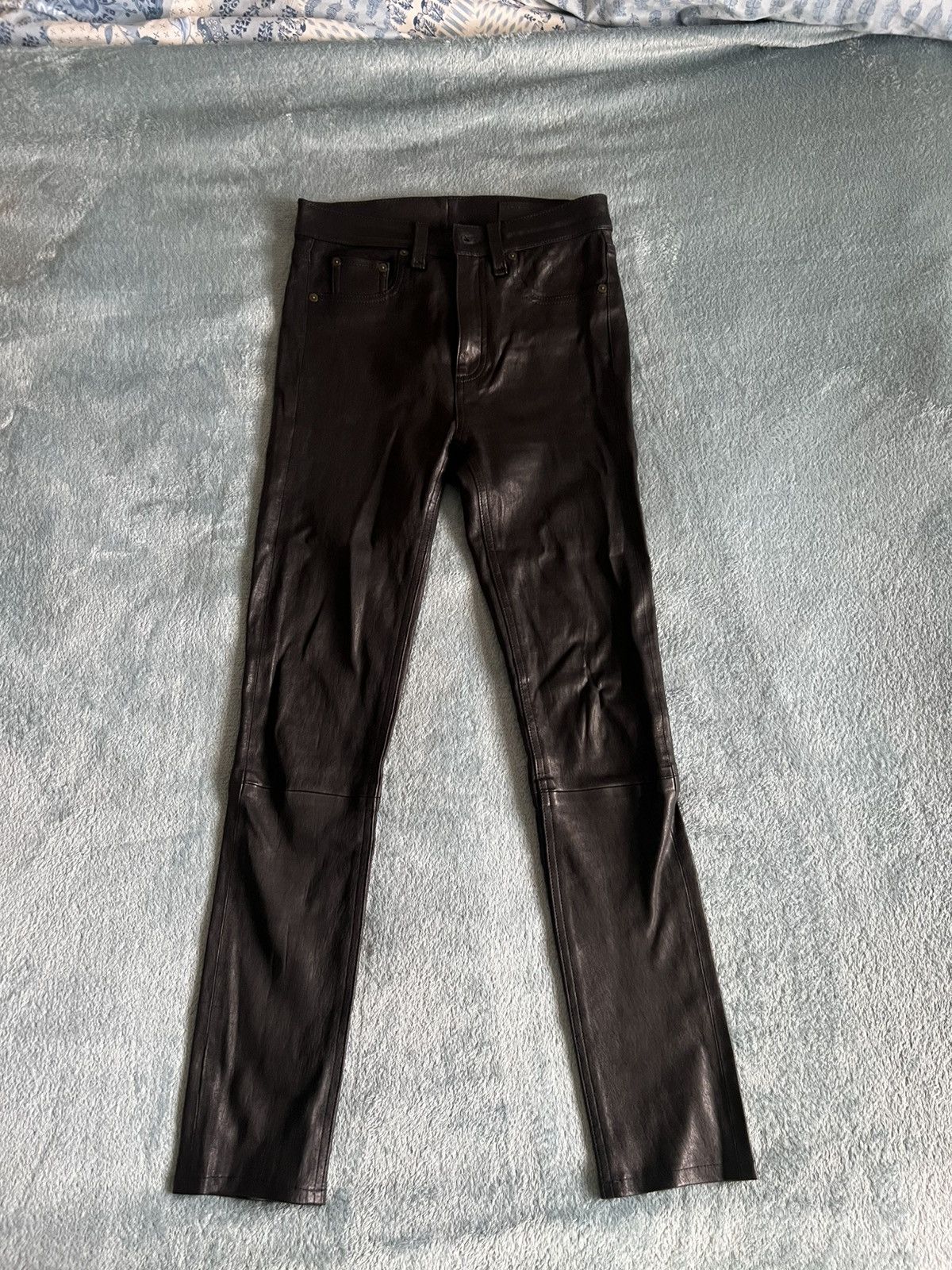 Rag & Bone Real leather skinny jeans Size 34" / US 12 / IT 48 - 1 Thumbnail