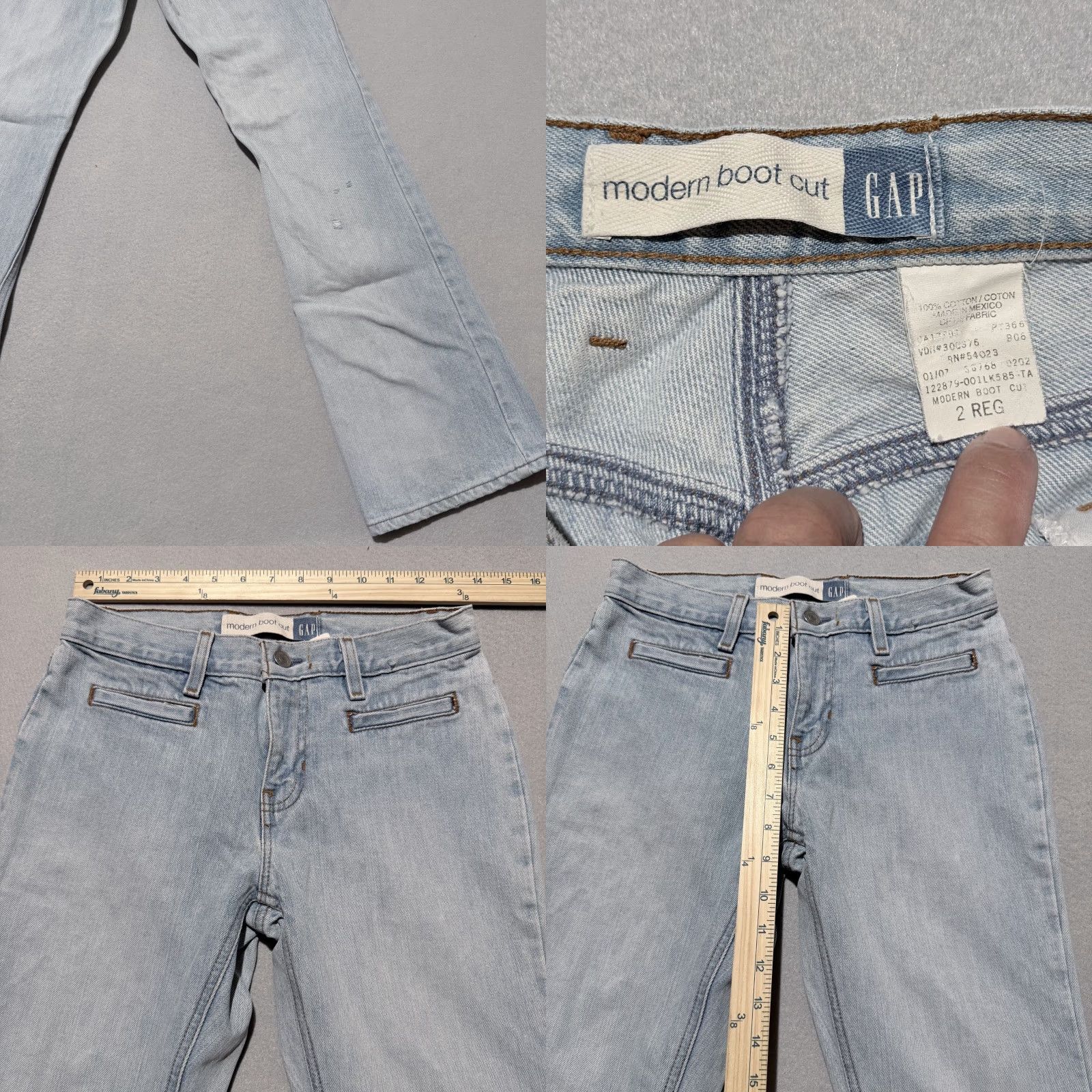 Gap Gap Jeans Women's Light Wash Bootcut 2 Denim 28x30 100% Cotton Blue Pockets Modern Shoes? Size 26" / US 2 / IT 38 - 8 Thumbnail