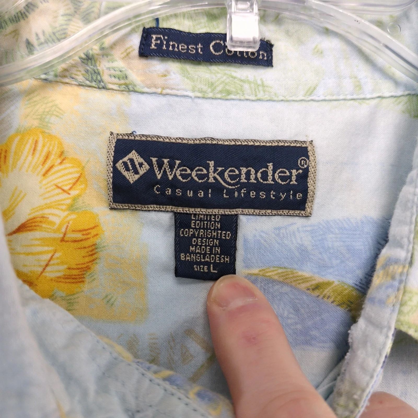 Vintage Weekender Button Up Tropical Fishing Shirt Men's L Hawaiian Size US L / EU 52-54 / 3 - 3 Thumbnail