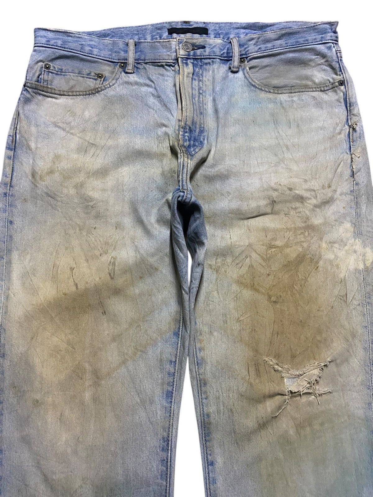 Japanese Brand Vintage Japanese Brand Uniqlo Crazy Mud Wash Distressed Jean Size US 36 / EU 52 - 3 Thumbnail