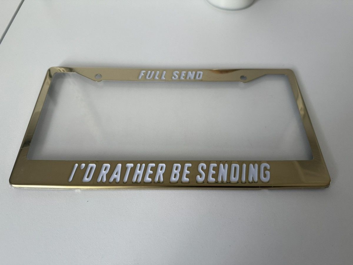 Full Send FULLSEND Gold License plate holder Size ONE SIZE - 1 Thumbnail