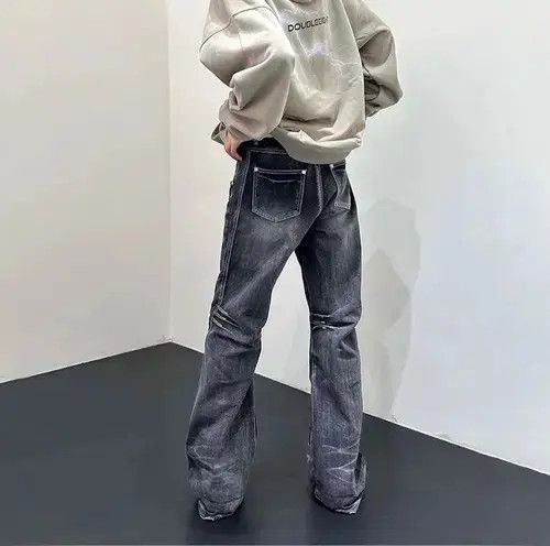 Japanese Brand Honeycomb Loose Flare Leg Vintage Design Jeans Size US 34 / EU 50 - 2 Thumbnail