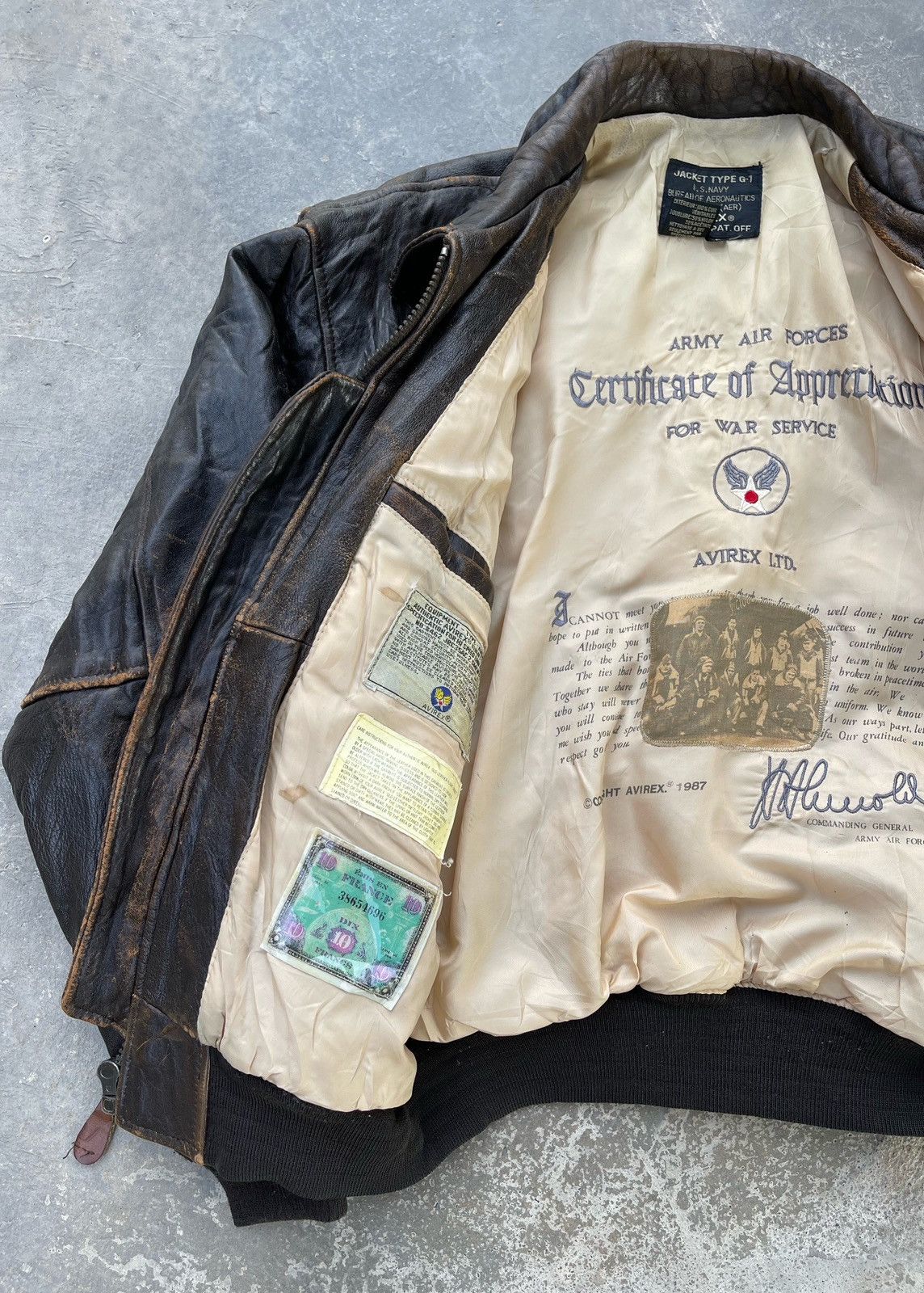Avirex 🔥VINTAGE 80s AVIREX U.S.NAVY GENUINE LEATHER FLIGHT JACKET Size US S / EU 44-46 / 1 - 15 Thumbnail