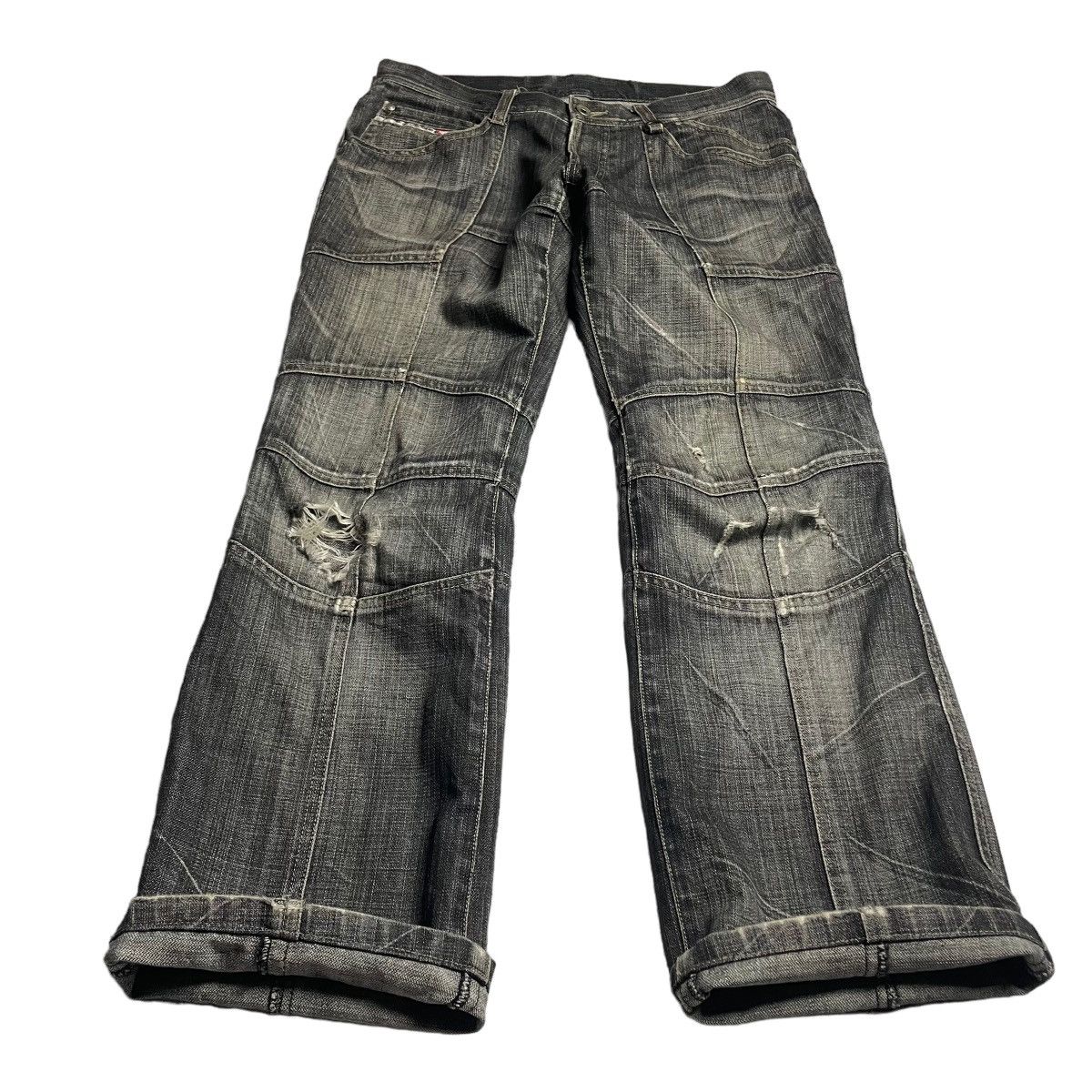 If Six Was Nine 🇯🇵 VINTAGE NICOLE CLUB FOR MEN PATCHWORK DENIM PANTS Size US 30 / EU 46 - 7 Thumbnail