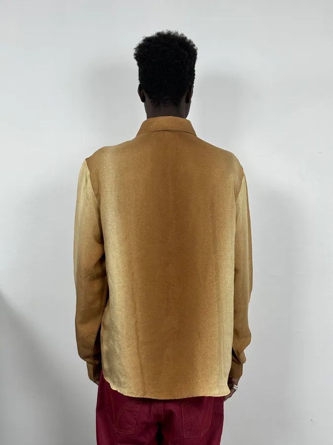 Roberto Cavalli 2000s Roberto Cavalli Camel Silk Gradient Shirt Size US M / EU 48-50 / 2 - 3 Thumbnail