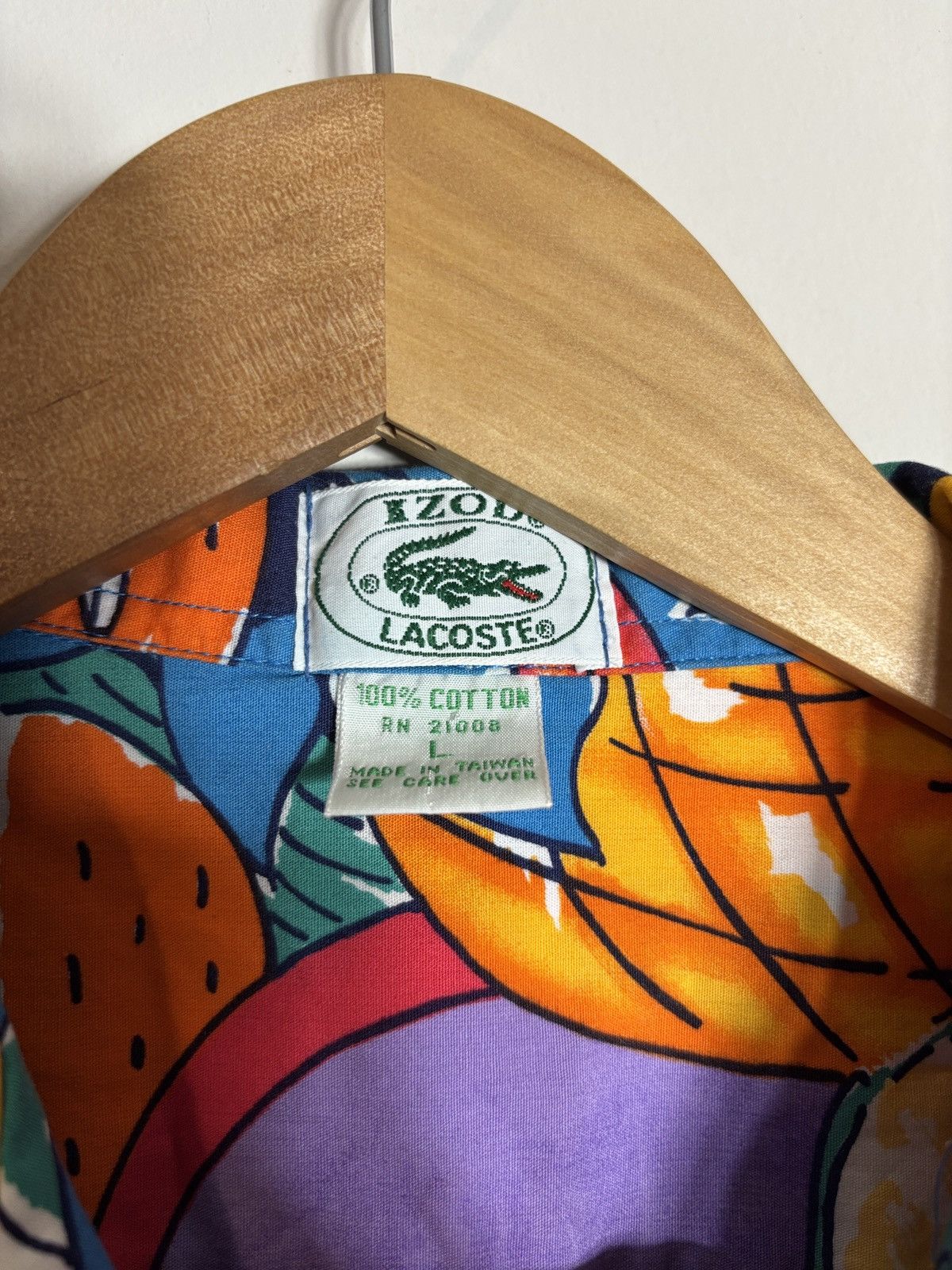 Lacoste Vintage Izod Lacoste Tropical Hawaiian Short Sleeve Shirt L Size US L / EU 52-54 / 3 - 2 Thumbnail