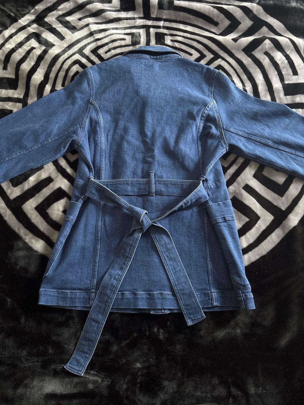 Other VIVERE Macy Belted Longline Denim Jacket Size XL / US 12-14 / IT 48-50 - 5 Thumbnail