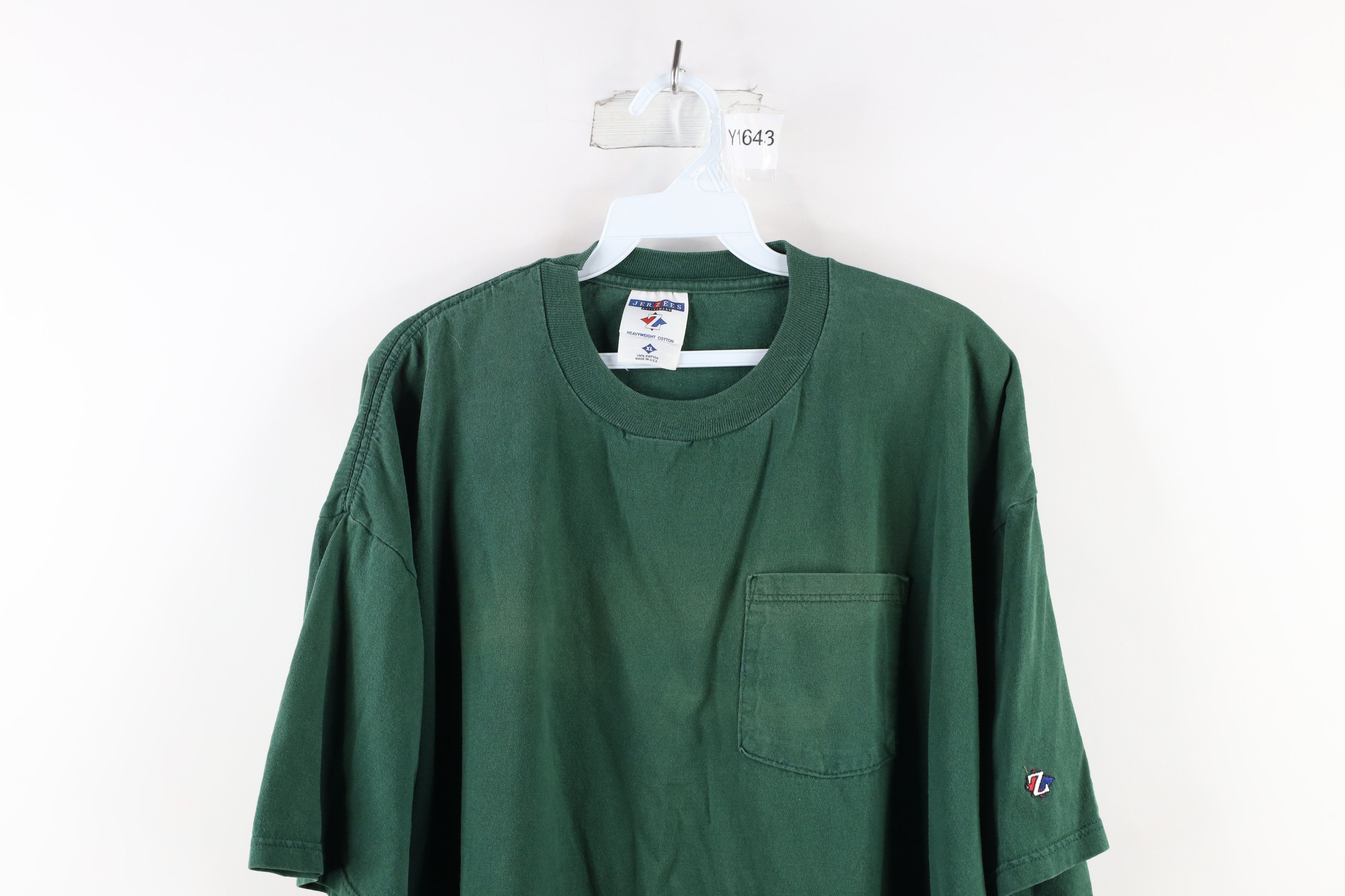 Vintage Vintage 90s Streetwear Heavyweight Pocket T-Shirt Green USA Size US XL / EU 56 / 4 - 2 Thumbnail