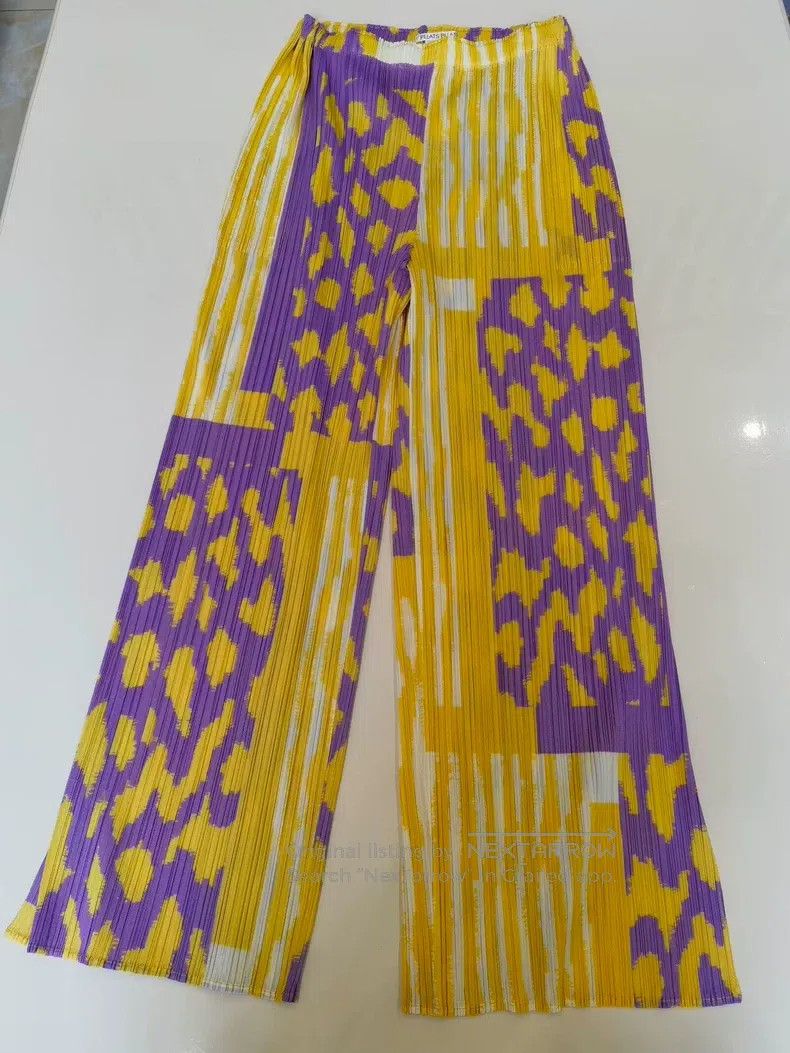 Issey Miyake Issey Miyake size:5 Purple Leopard Print Pants Size 22" - 5 Thumbnail