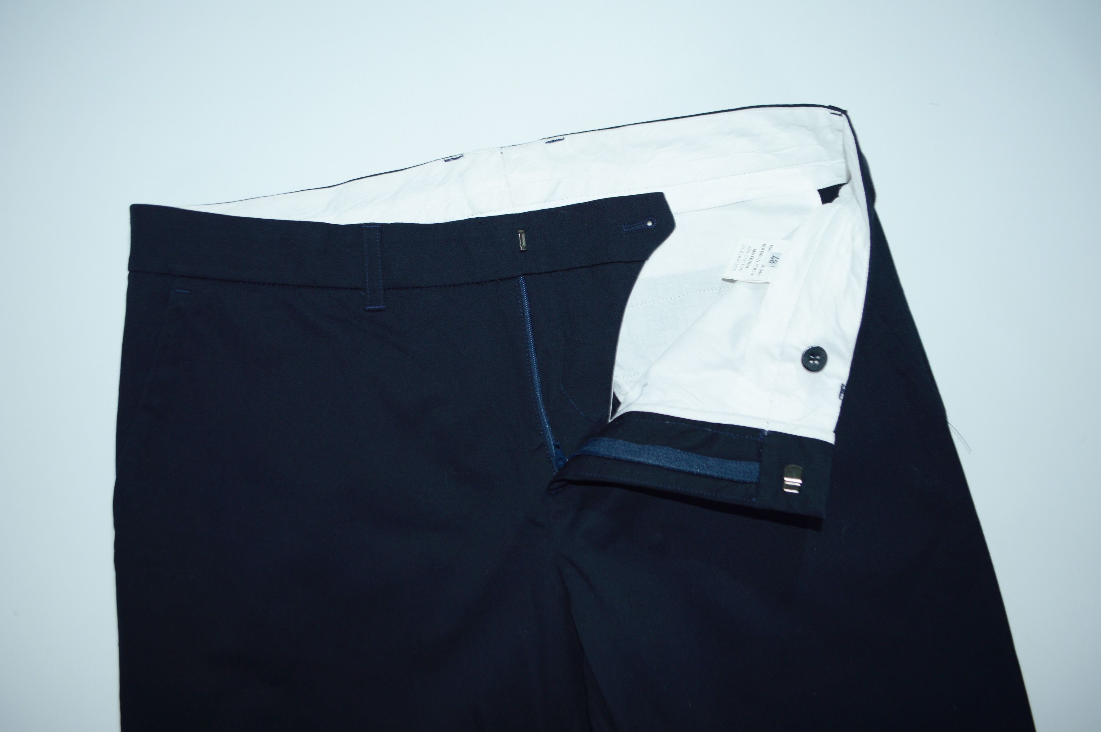 Andrea Pompilio Andrea Pompilio Navy Stretch Cotton Chino Pants Size 48 Size US 32 / EU 48 - 4 Thumbnail