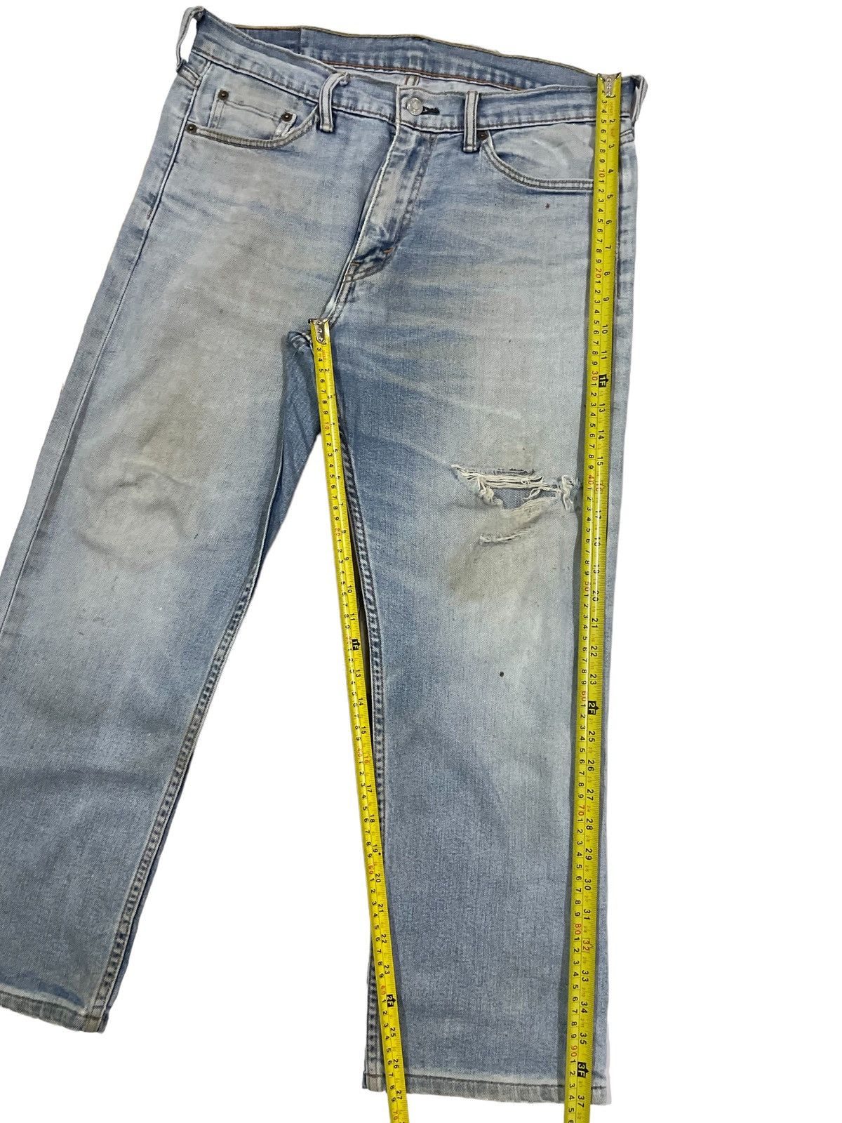 Levi's Vintage Clothing Vtg Levi’s 501 Loose Fit Straight Leg Ripped Jeans #3423 Size US 32 / EU 48 - 17 Thumbnail