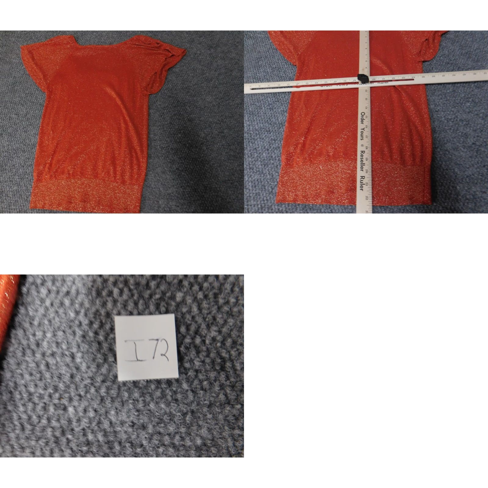 Vintage The Limited Blouse Shirt Womens XS Orange Crew Neck Short Sleeve Pullover Stretch Casual Regular Vintage No Size XS / US 0-2 / IT 36-38 - 9 Thumbnail