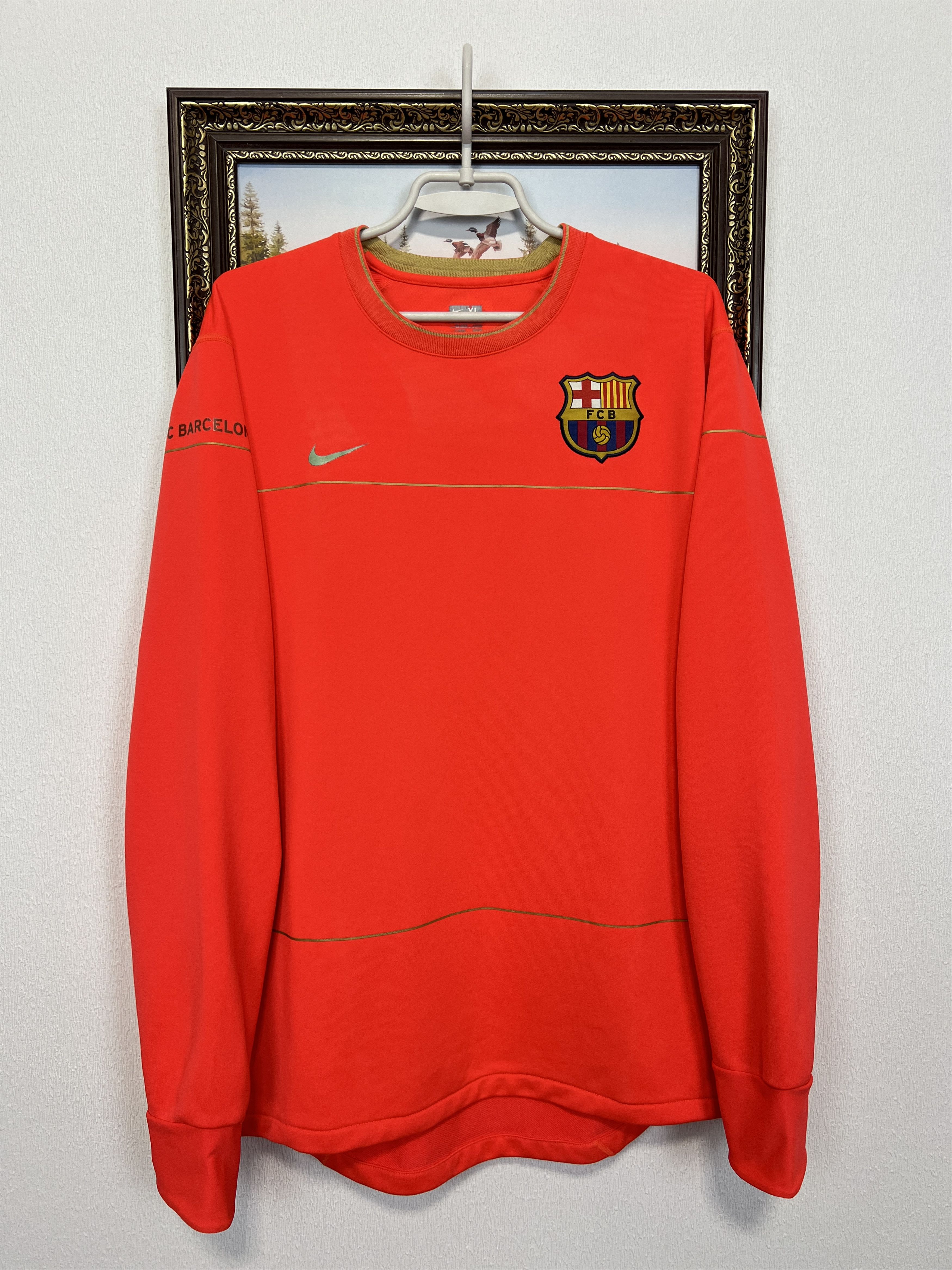 Nike Vintage Barcelona Football Sweatshirt Soccer Train Track Top Size US XL / EU 56 / 4 - 1 Thumbnail