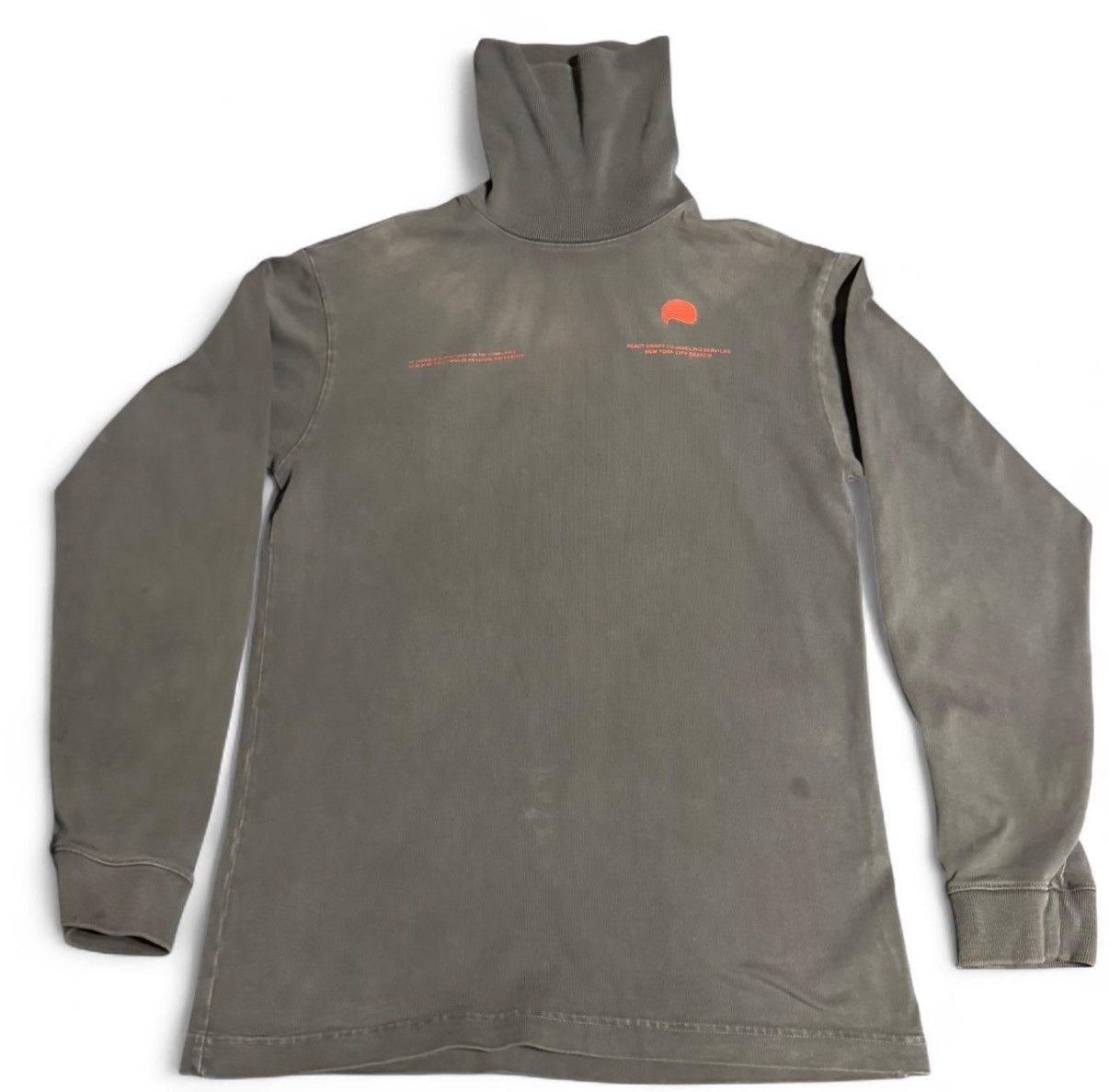Willy Chavarria gray turtleneck with graphic print