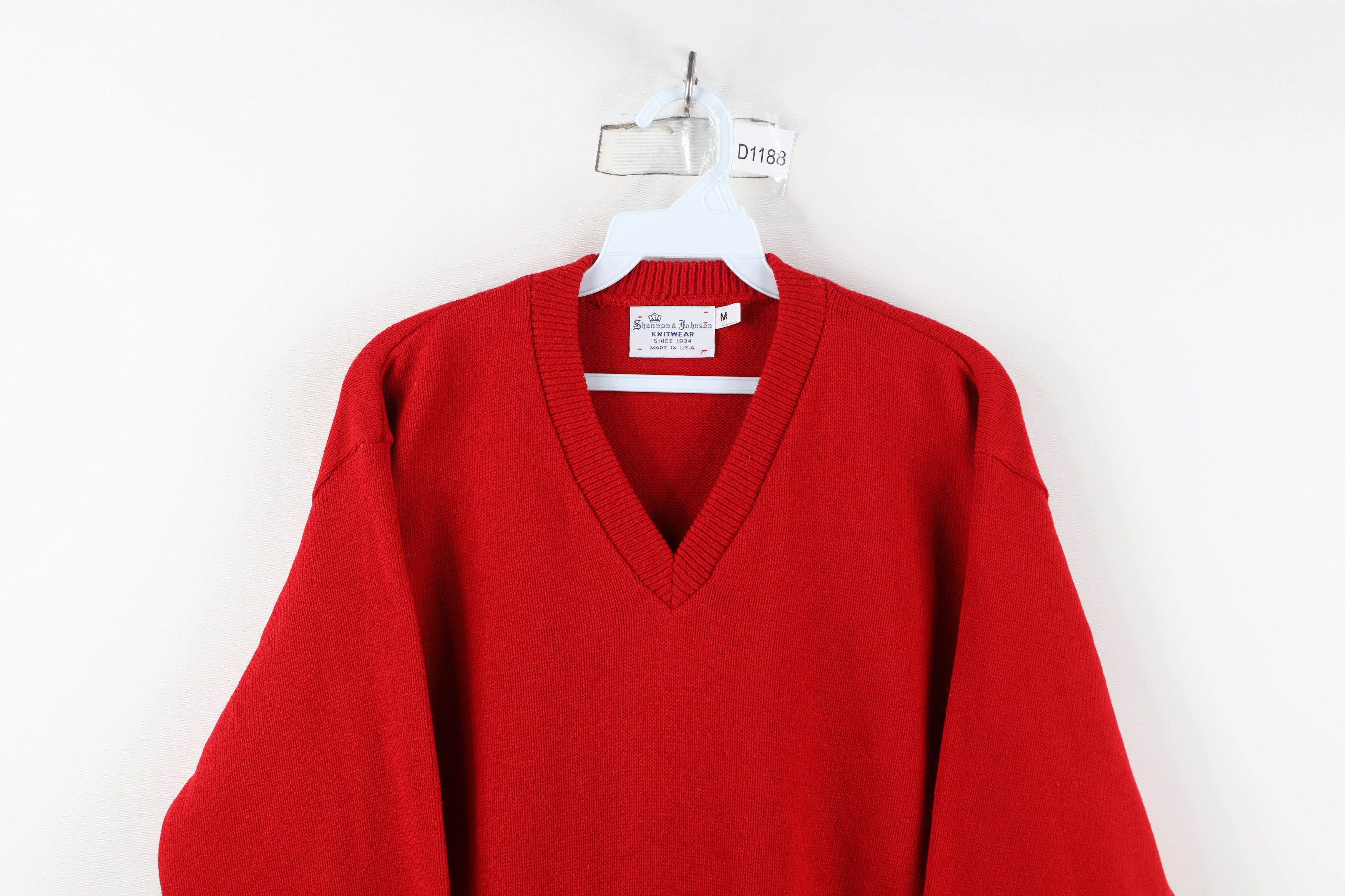 Vintage Vintage 70s Streetwear Varsity Letterman Sweater Red USA Size US M / EU 48-50 / 2 - 2 Thumbnail