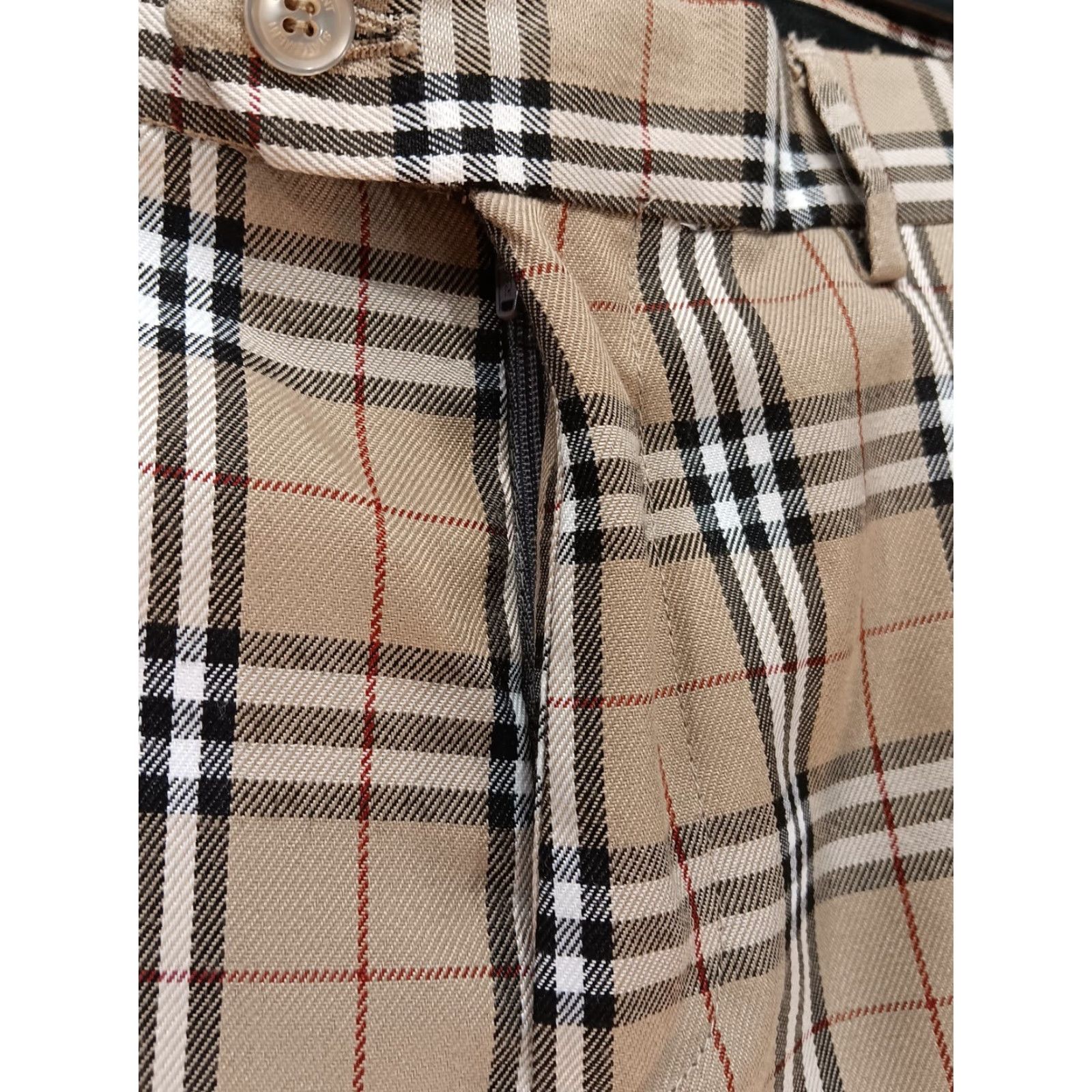 Vintage VINTAGE Statement Pants Women's 32 Nova Check Wool Handmade Italy NWT Pattern Check 100% Wool Ankle Straight Regular Zip Button Mens? No, Womens. Size 24" / US 00 / IT 34 - 6 Thumbnail