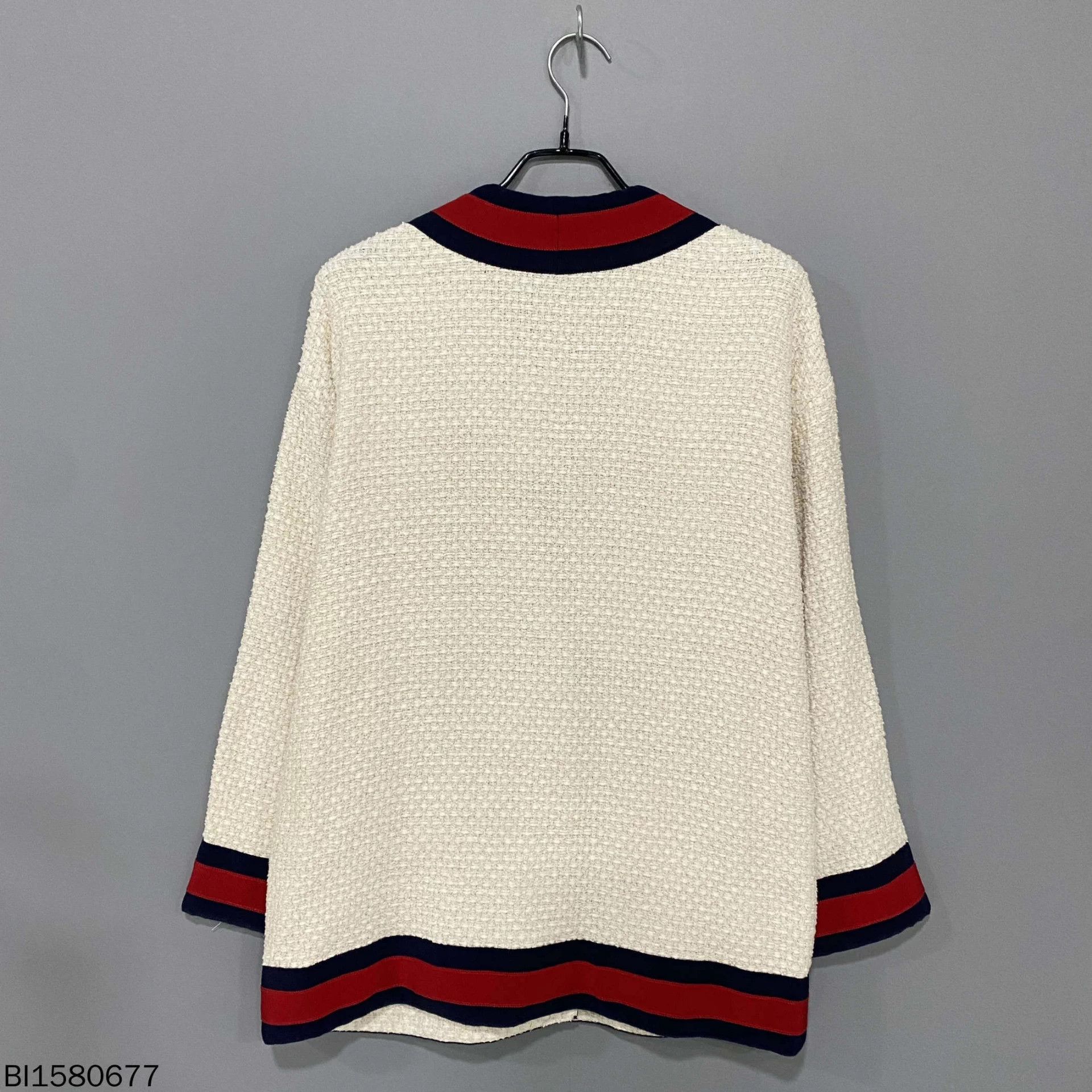 Gucci GUCCI 38W 98 New Heavy Stripe Crystal Button Cardi Size XS / US 0-2 / IT 36-38 - 3 Thumbnail