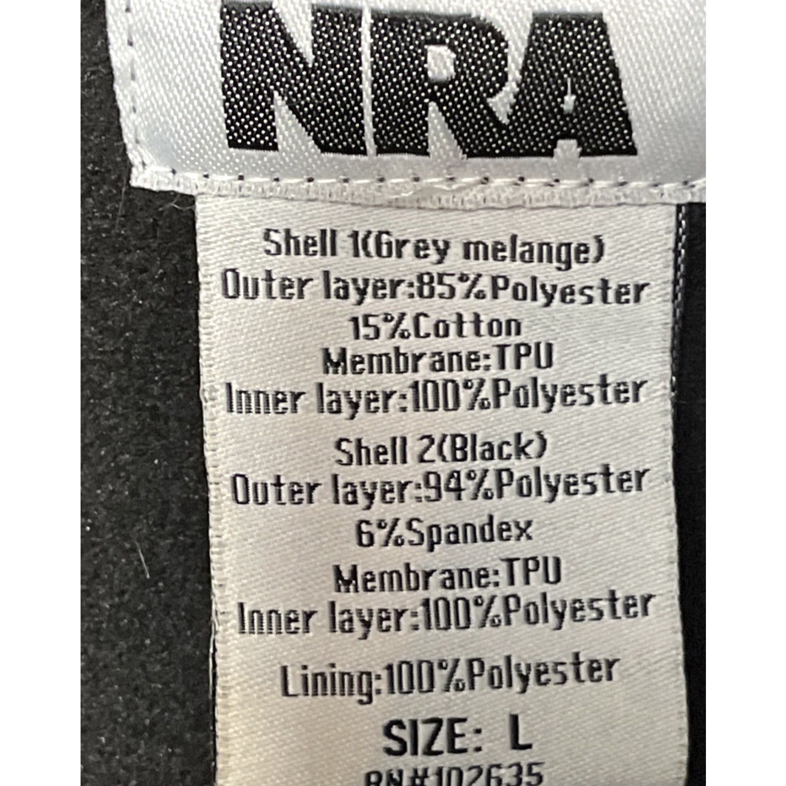 Vintage NRA Gray Black JACKET National Rifle Assoc. Tactical Soft Shell Pocket Lined L Mens Regular Size Size US L / EU 52-54 / 3 - 7 Thumbnail