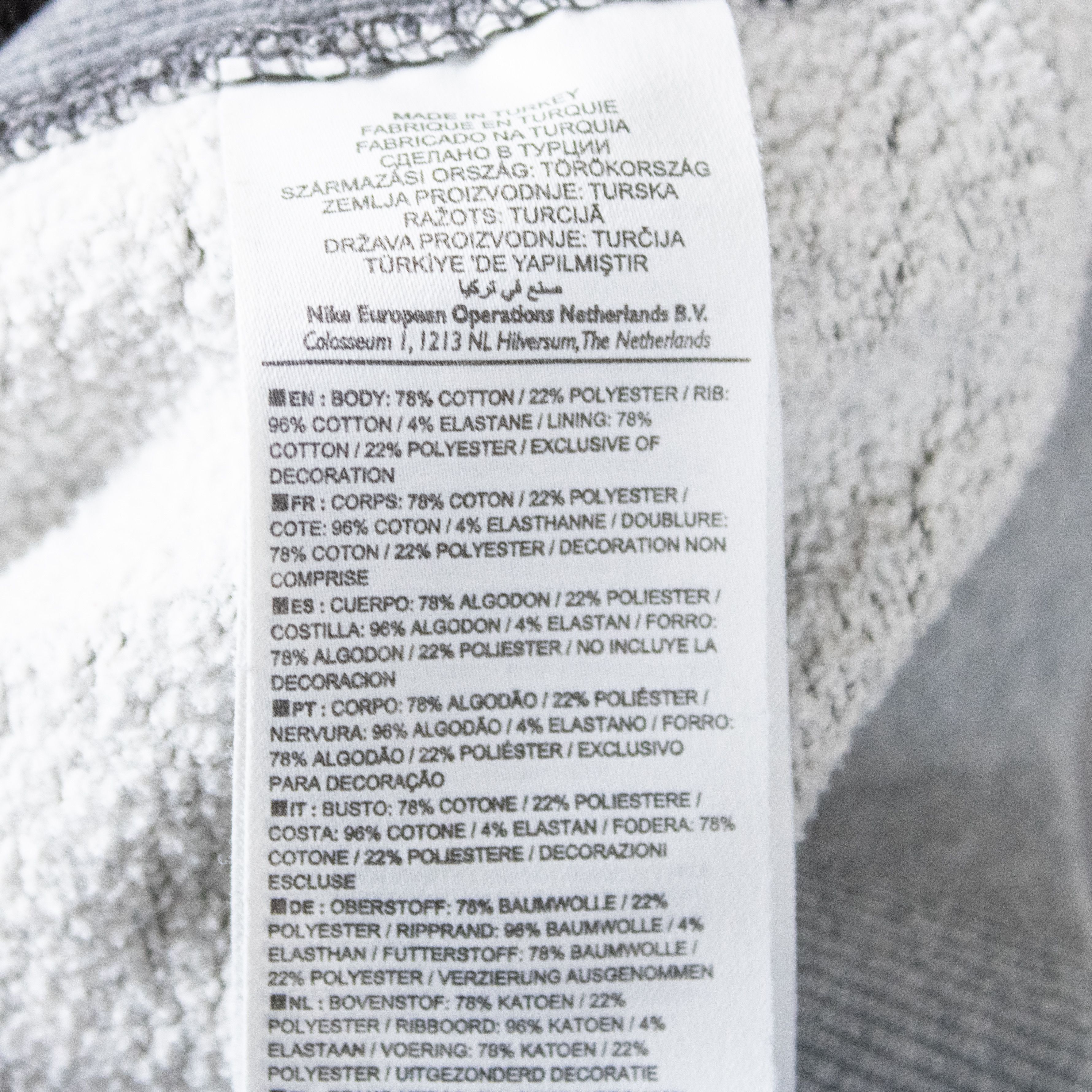 Nike Y2K 2000's Nike Heather Grey Contrast Zip Up Hoodie Sweater Size US M / EU 48-50 / 2 - 7 Thumbnail