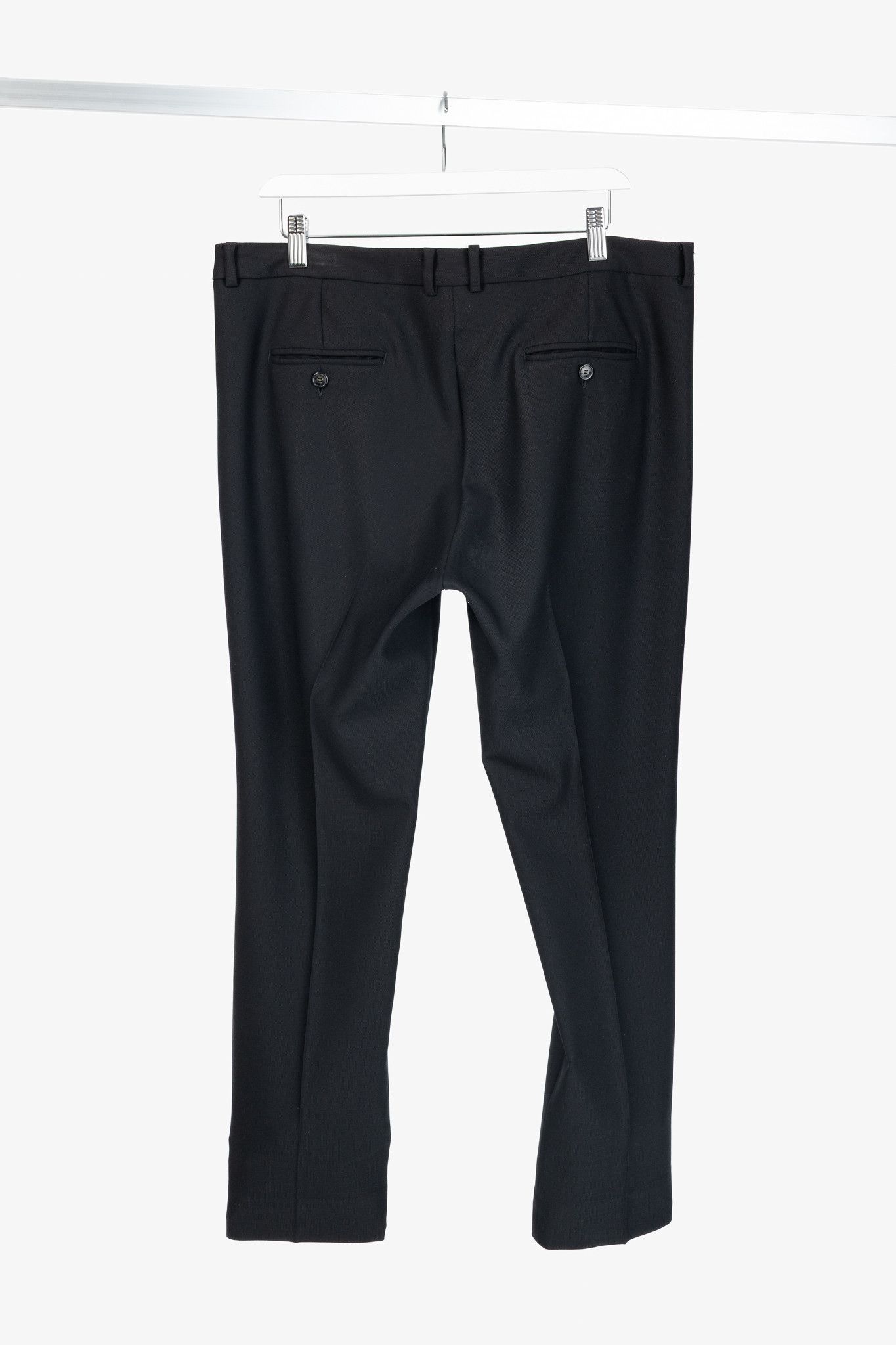 Weekend Max Mara Weekend Max Mara Cigarette Black Wool-Crepe Trousers Size 34" / US 12 / IT 48 - 2 Thumbnail