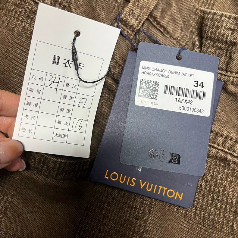 Louis Vuitton Louis Vuitton 24 Brown Wash Effect Zip-up Straight Leg Jea Size US 34 / EU 50 - 3 Thumbnail