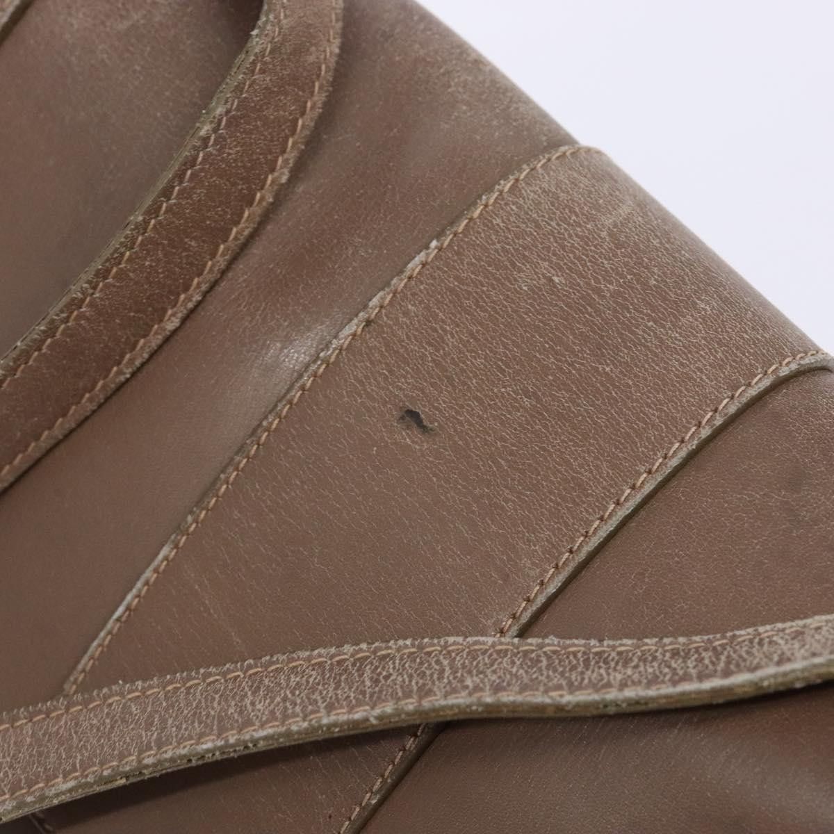 GUCCI Shoulder Bag Leather Beige Gold 001 115 001 115