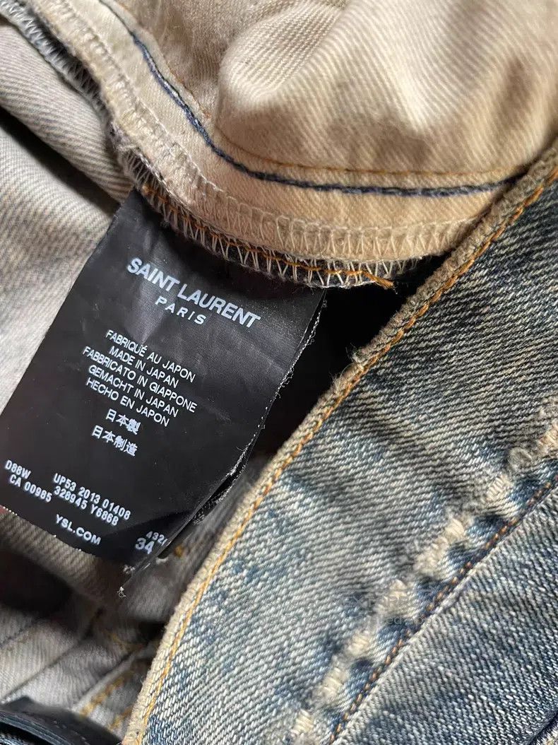 Saint Laurent Paris Saint Laurent Paris Washed Cat Whiskers Destroyed Denim Je Size US 34 / EU 50 - 7 Thumbnail