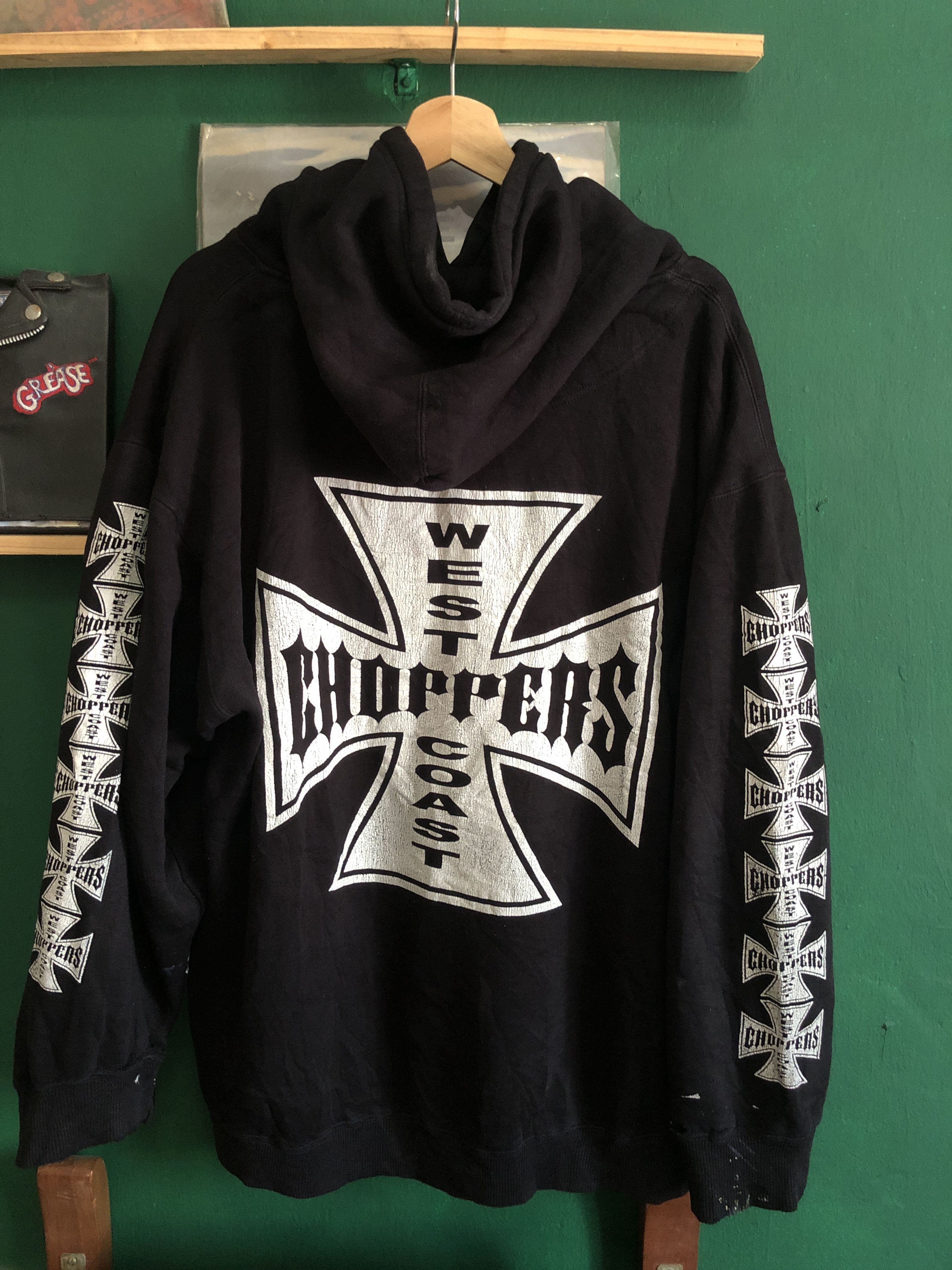 West Coast Choppers Vintage West Coast Choppers Thrased Distressed Hoodie Size US XXL / EU 58 / 5 - 1 Thumbnail