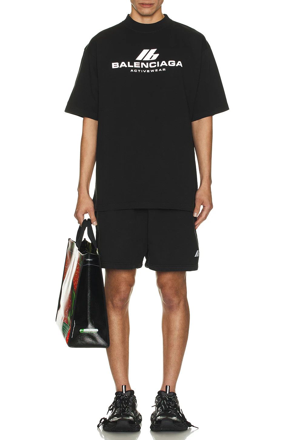 Balenciaga o1w1db10326 Activewear Sweat Shorts in Black Size US 28 / EU 44 - 5 Thumbnail