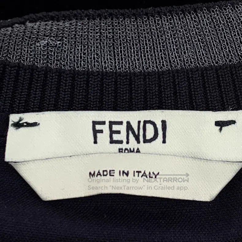 Fendi Fendi Black wheat ear flocked cotton round neck long sleev Size S / US 4 / IT 40 - 6 Thumbnail