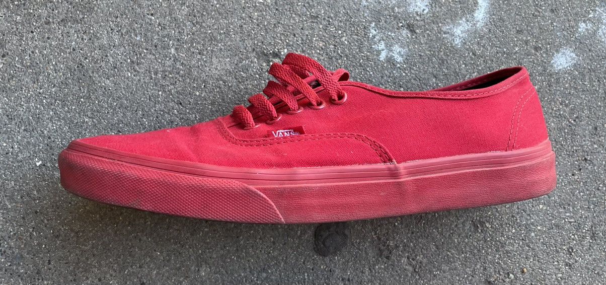 Vans Vans Authentic Skate Mens Size 10 Red Athletic Size US 10 / EU 43 - 3 Thumbnail