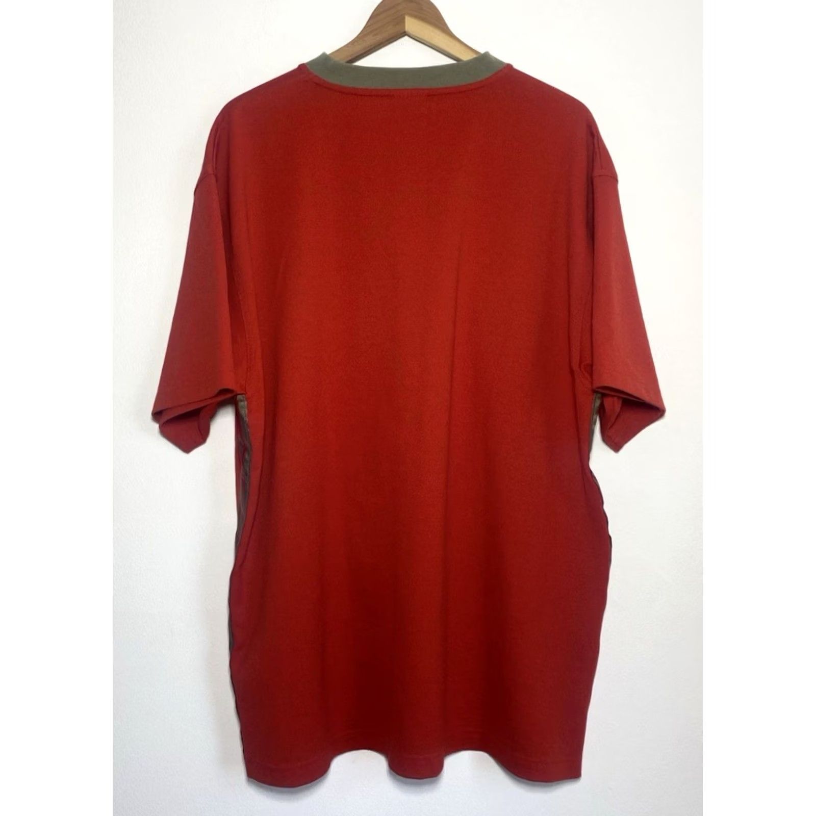 Adidas VINTAGE Adidas Men's 3 Stripes Tee V-Neck Short Sleeve XL Red 90s Logo Shirt Mens Size US XL / EU 56 / 4 - 2 Thumbnail
