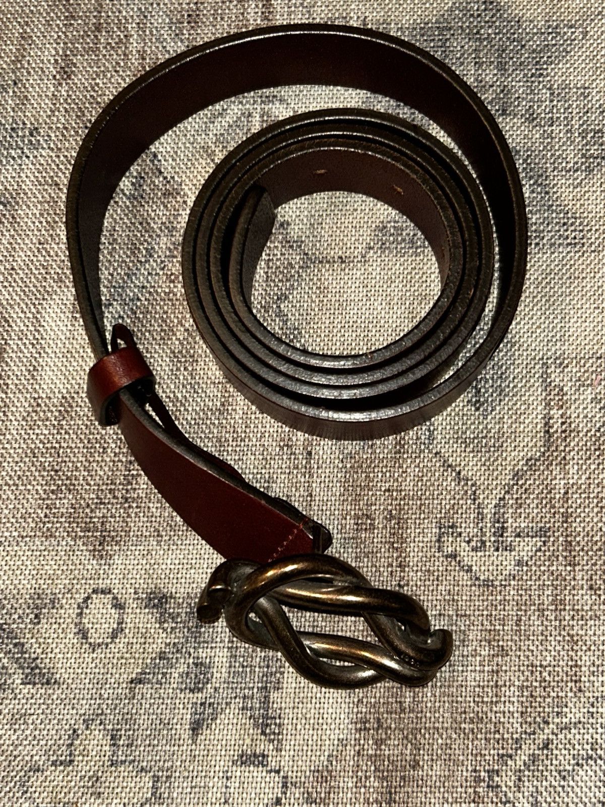 Gucci GUCCI vintage Calfskin Knotted-Buckle Belt Size 40 - 10 Thumbnail