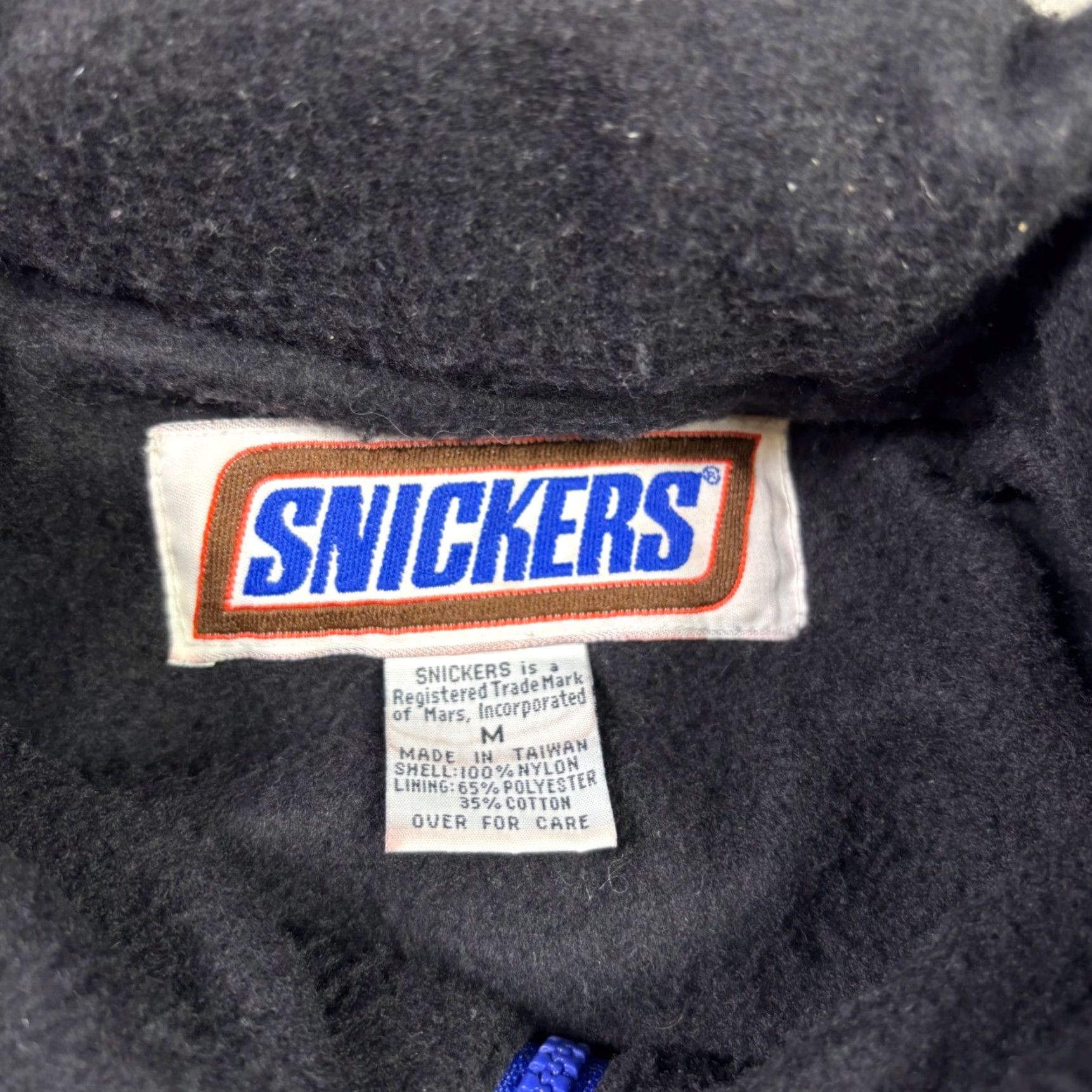 Vintage VINTAGE Snickers Candy Promo Jacket Mens M Blue Nylon Fleece Lined 90s Windbreaker Size US M / EU 48-50 / 2 - 5 Thumbnail