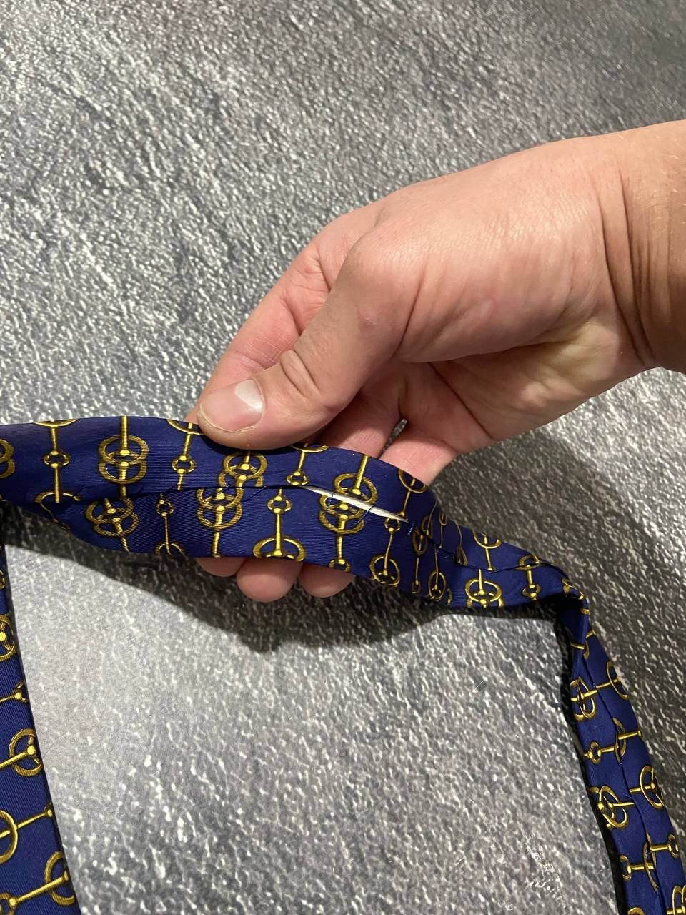 Hermes Vintage Hermes Mors et Gourmettes silk tie Size ONE SIZE - 4 Thumbnail