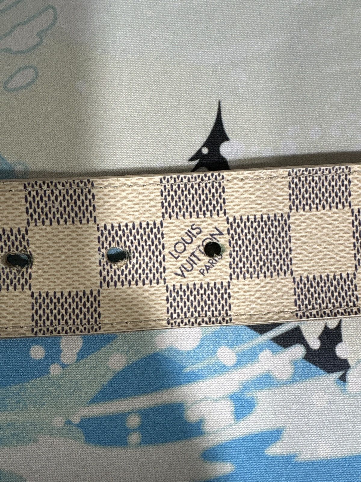 Louis Vuitton LOUIS VUITTON Damier Azur Centurion LV Initial Belt M9609V Size ONE SIZE - 8 Thumbnail